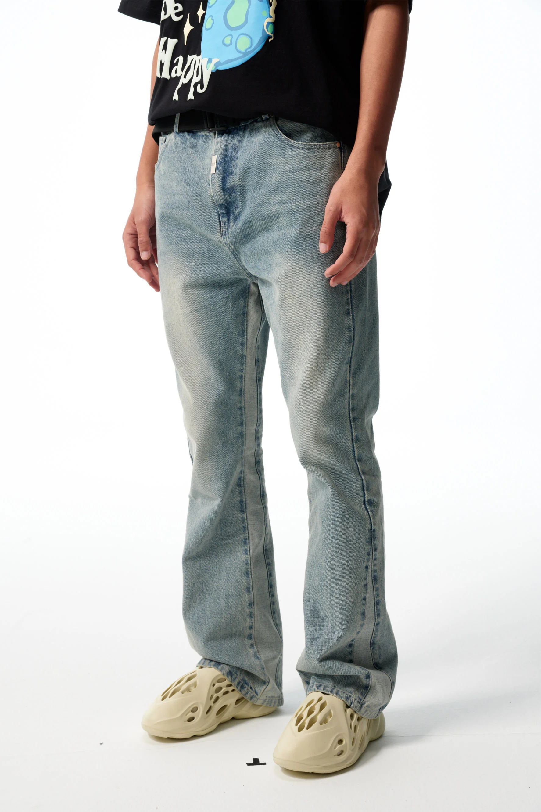 B.X RETRO WASHED DENIM PANTS - Image 3