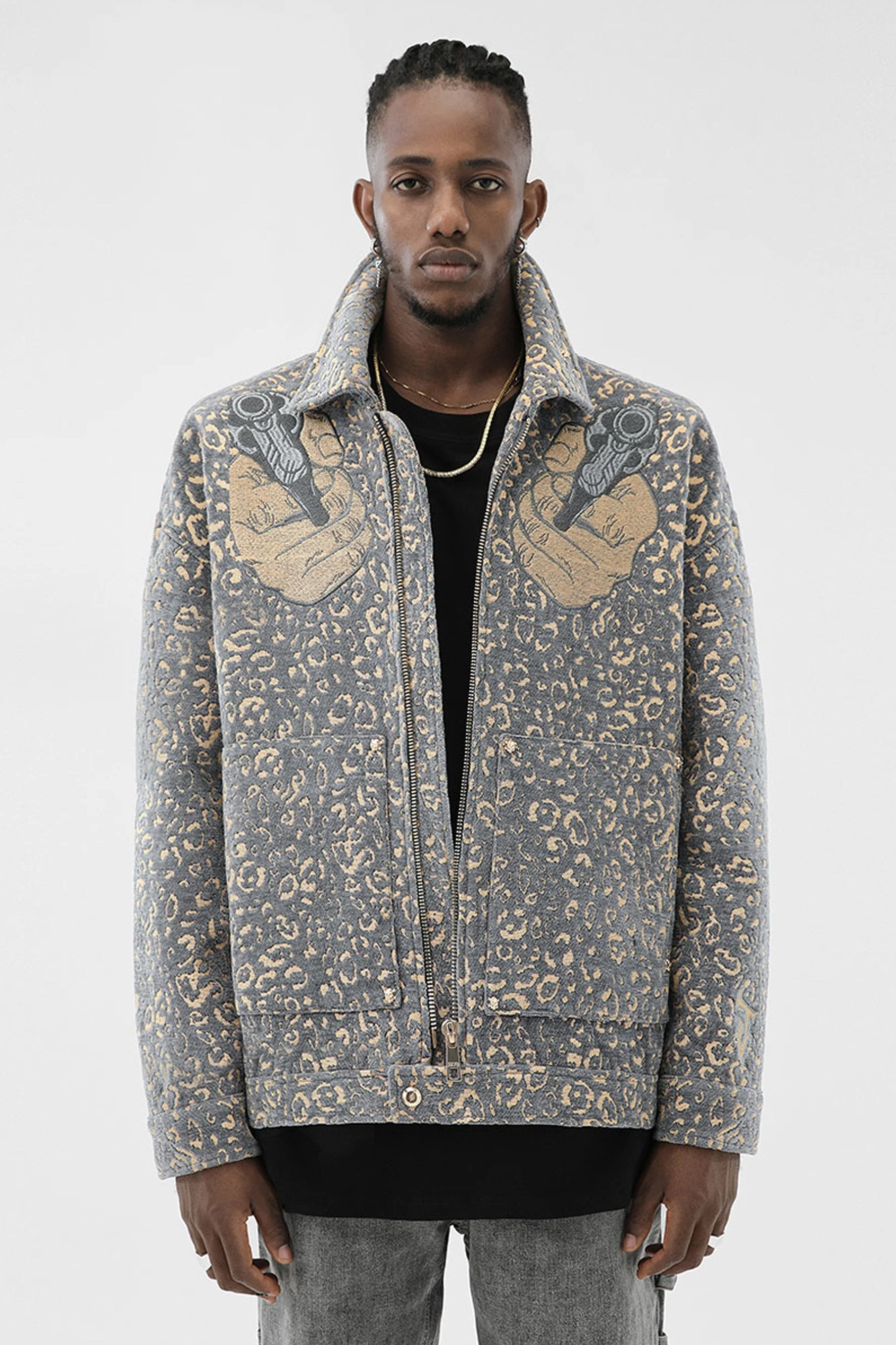 JHYQ DOUBLE GUN EMBROIDERED JACKET