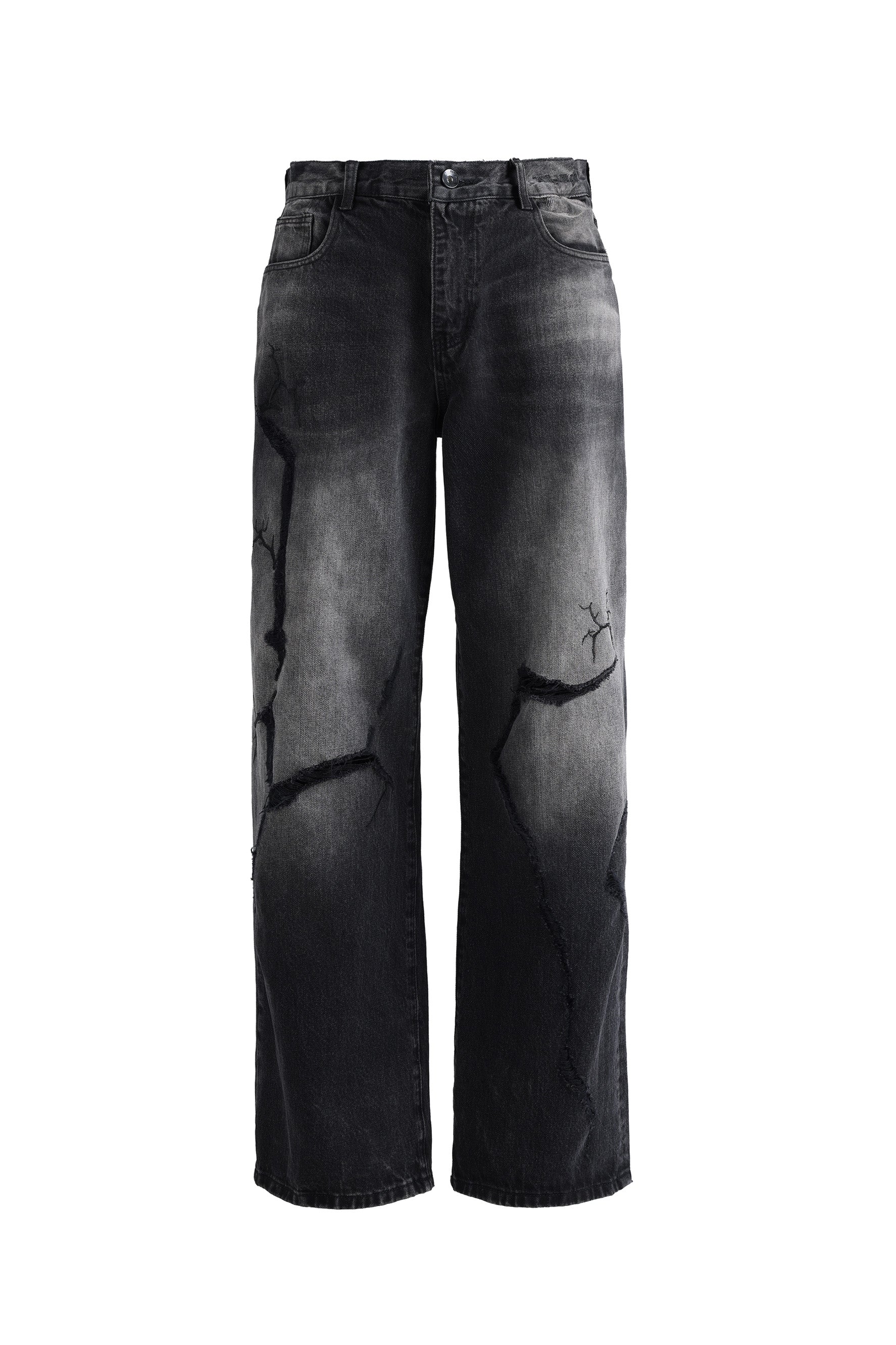 JHYQ EMBROIDERED DISTRESSED JEANS - Image 6