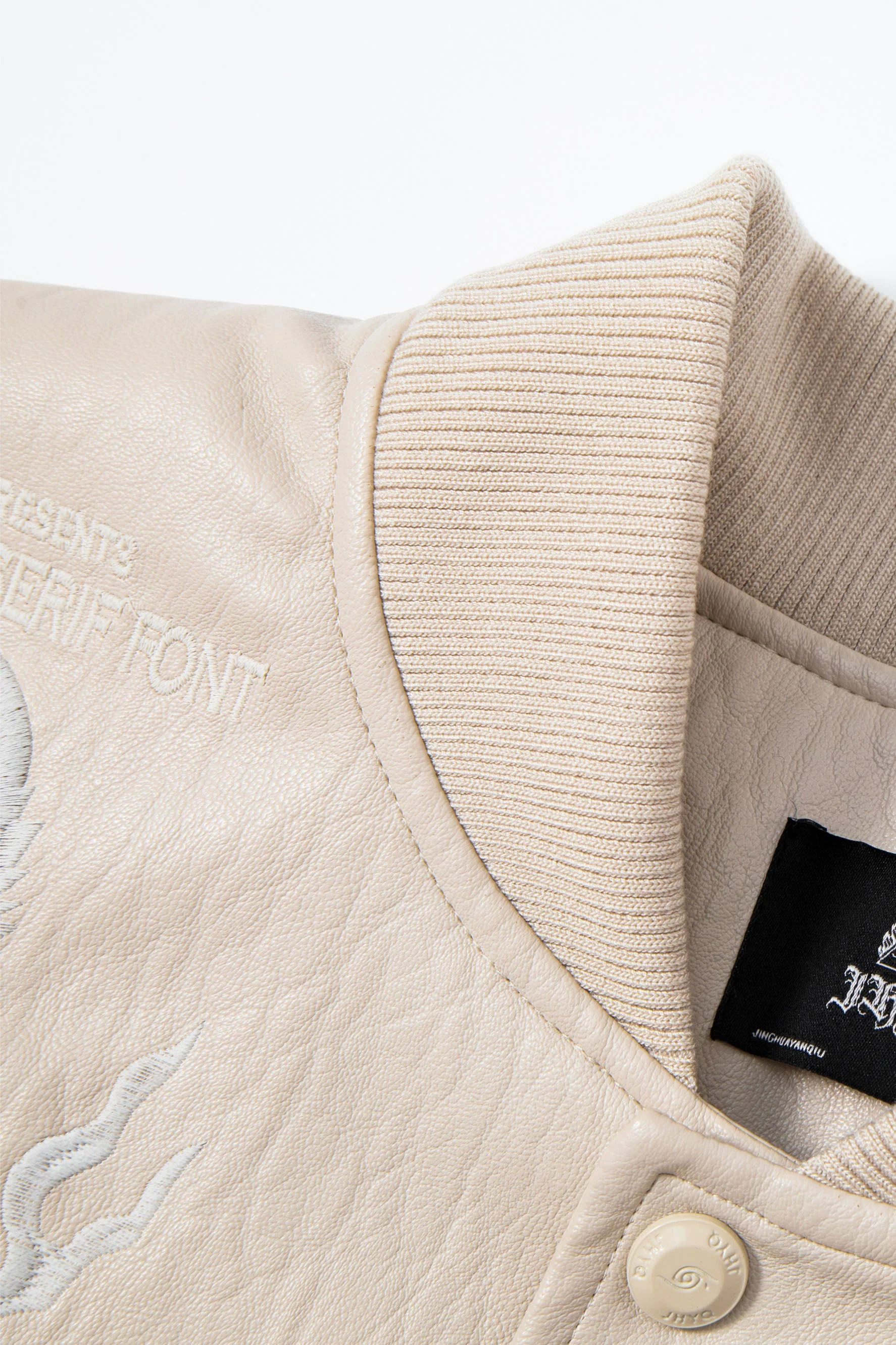 JHYQ EMBROIDERED PATCHES BASEBALL JACKET - Image 6