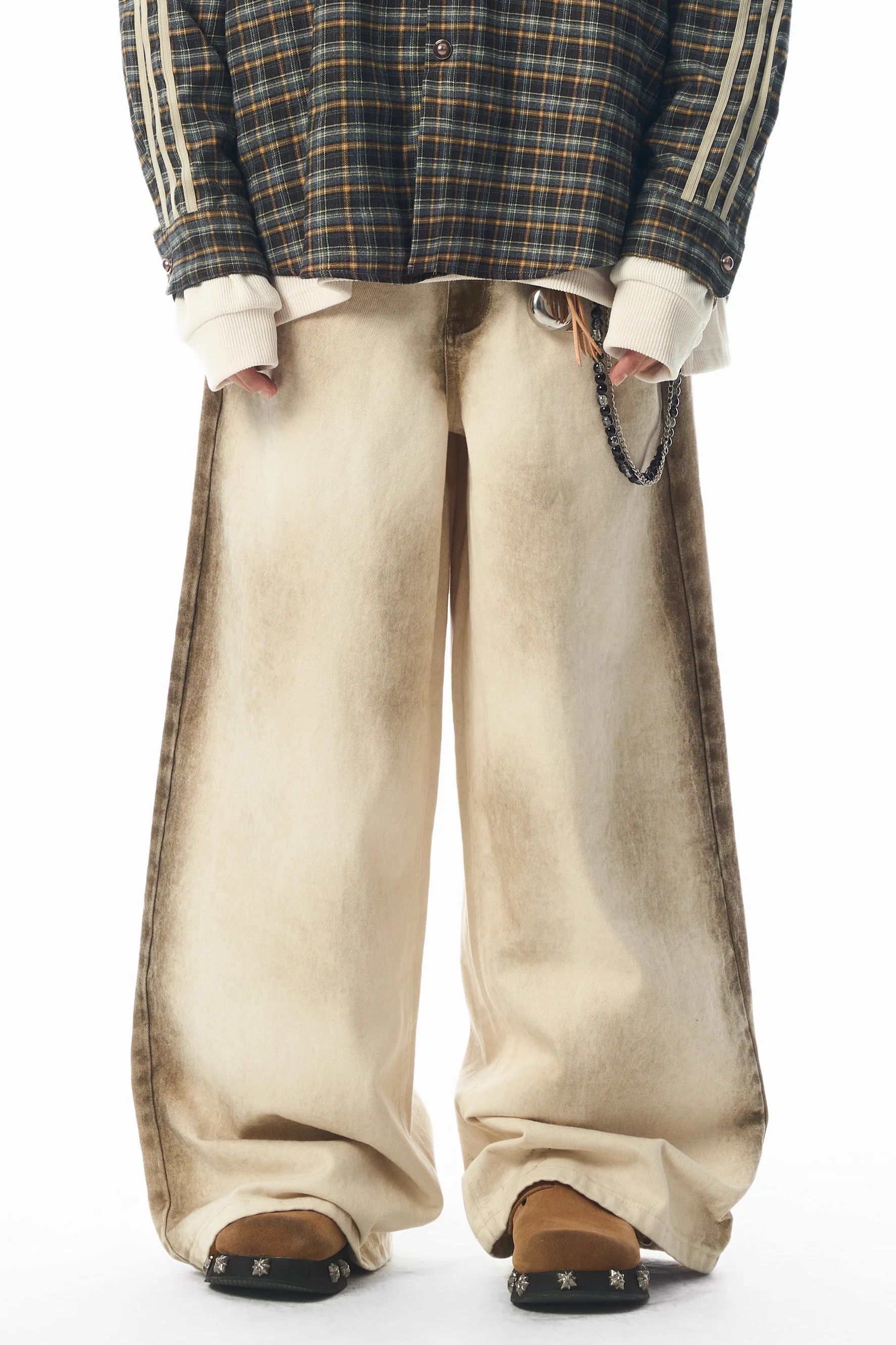JHYQ DIRTY DYED JEANS