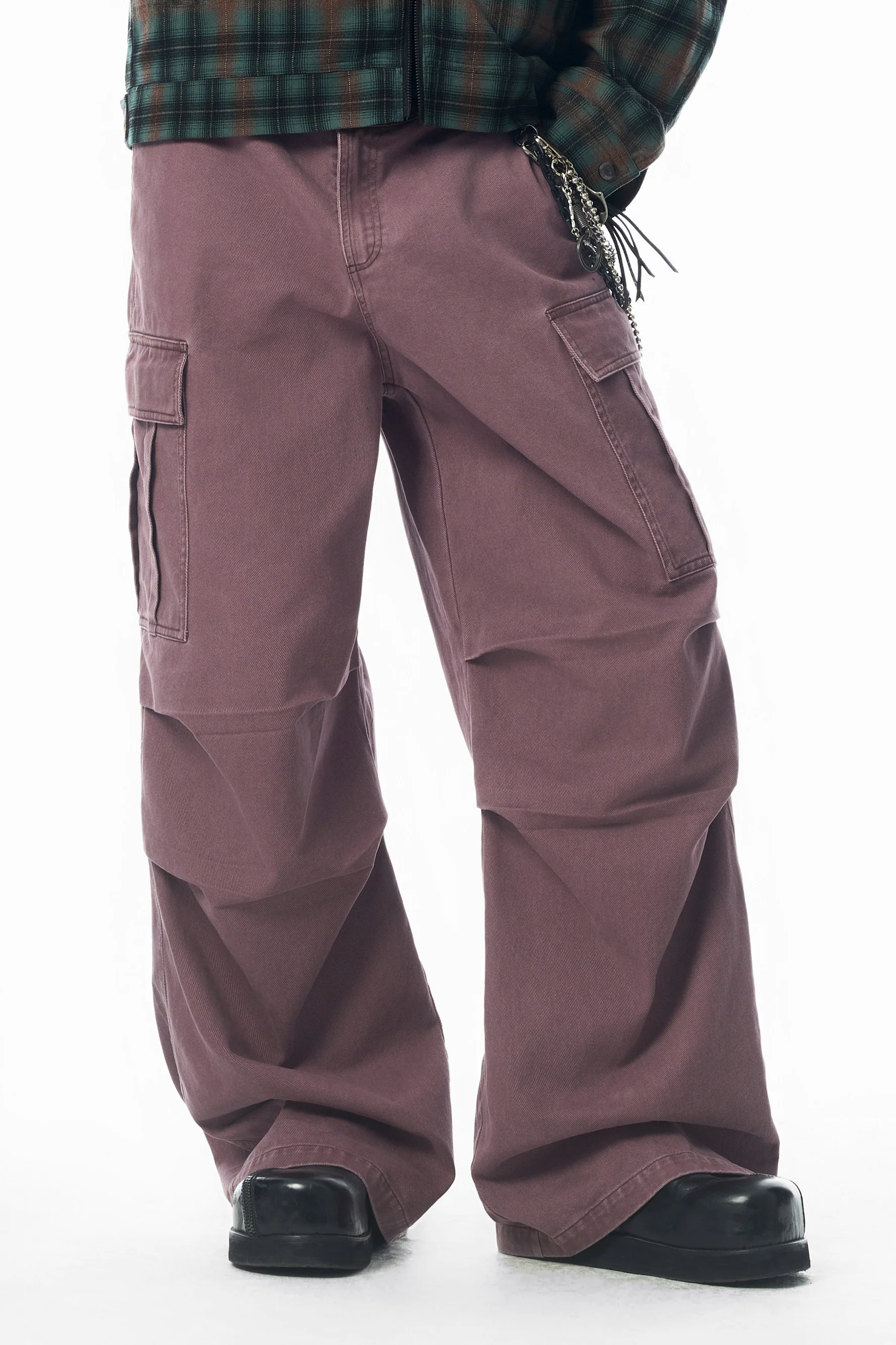 JHYQ PLEATED CARO PANTS