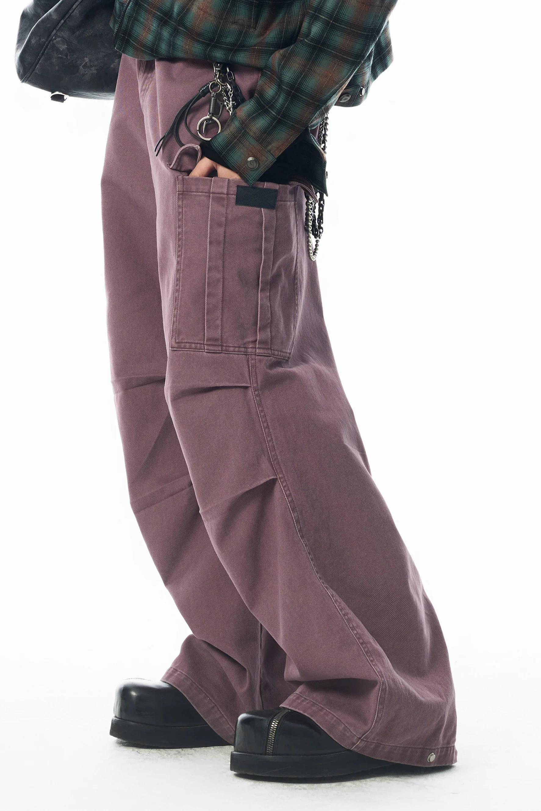 JHYQ PLEATED CARO PANTS - Image 2