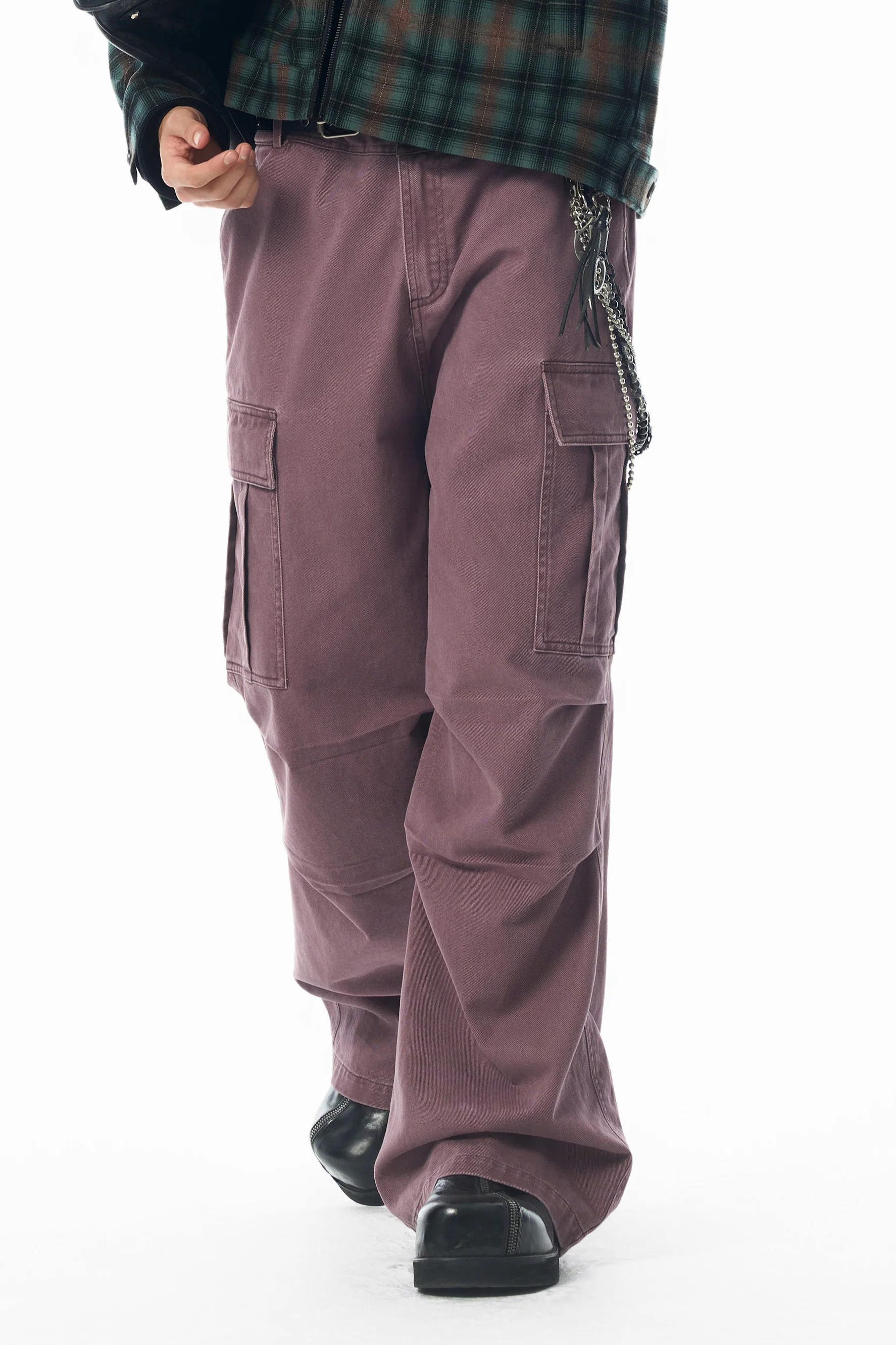 JHYQ PLEATED CARO PANTS - Image 3