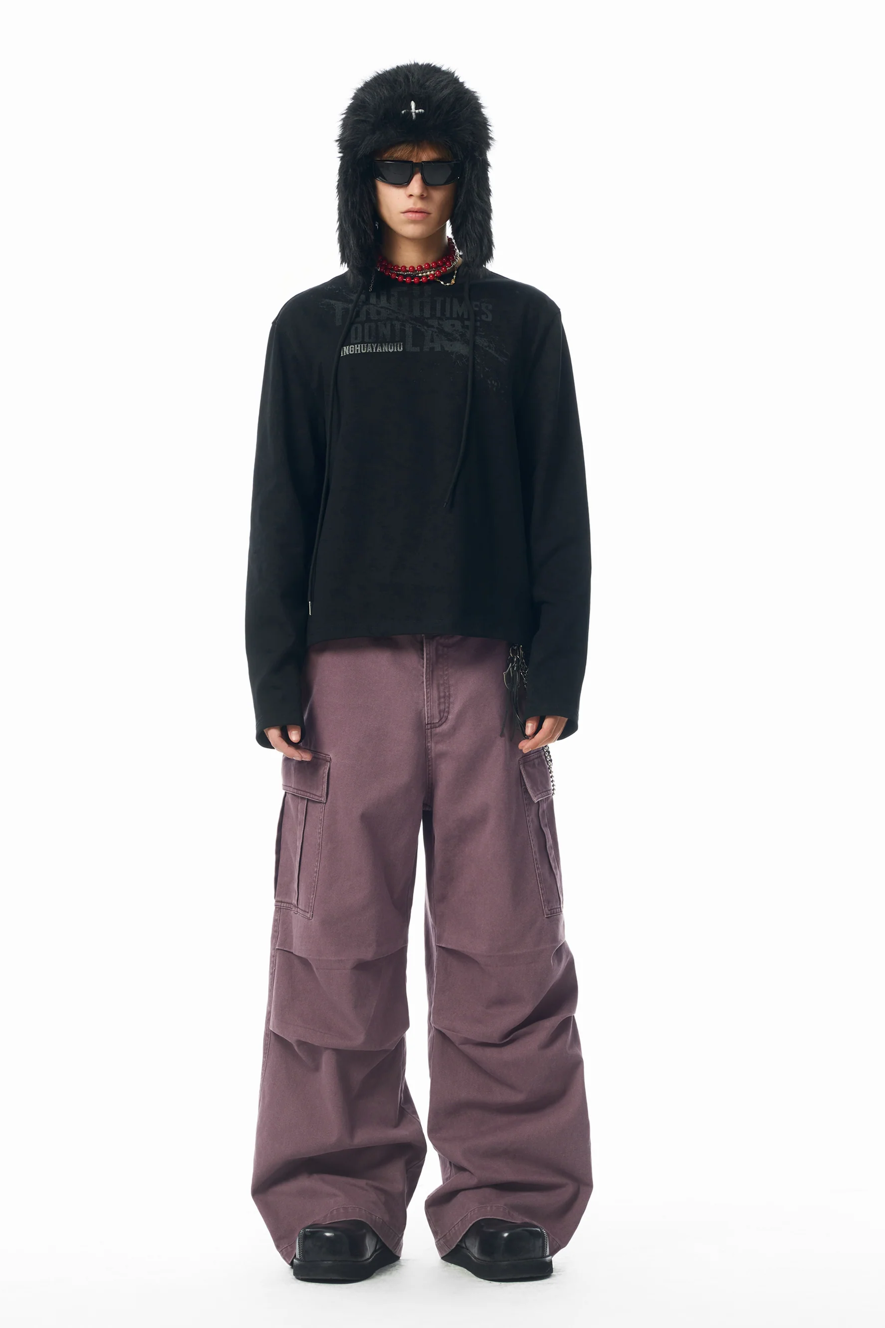 JHYQ PLEATED CARO PANTS - Image 4