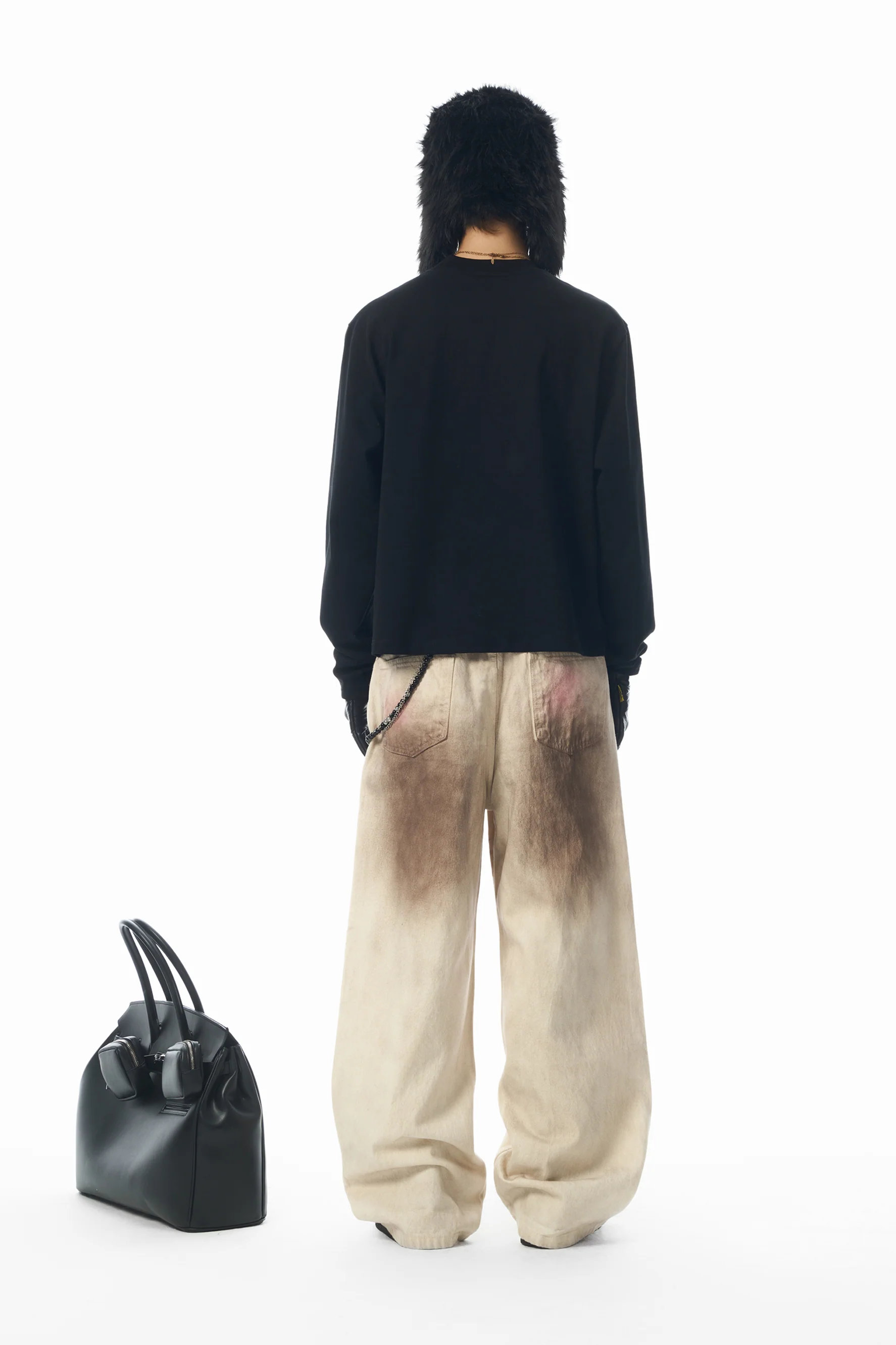 JHYQ RETRO DIRTY DYED JEANS - Image 3