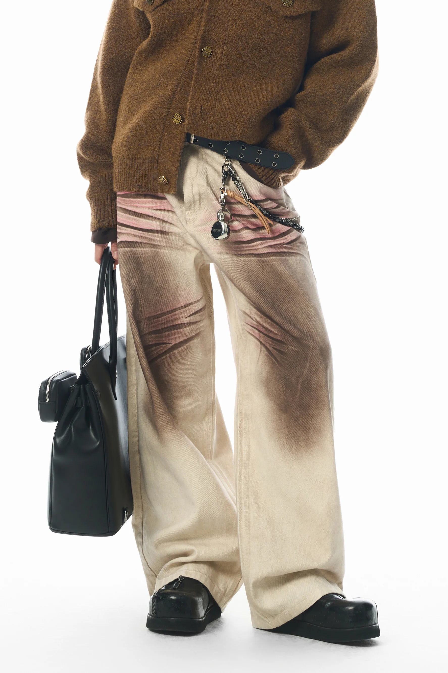 JHYQ RETRO DIRTY DYED JEANS - Image 4