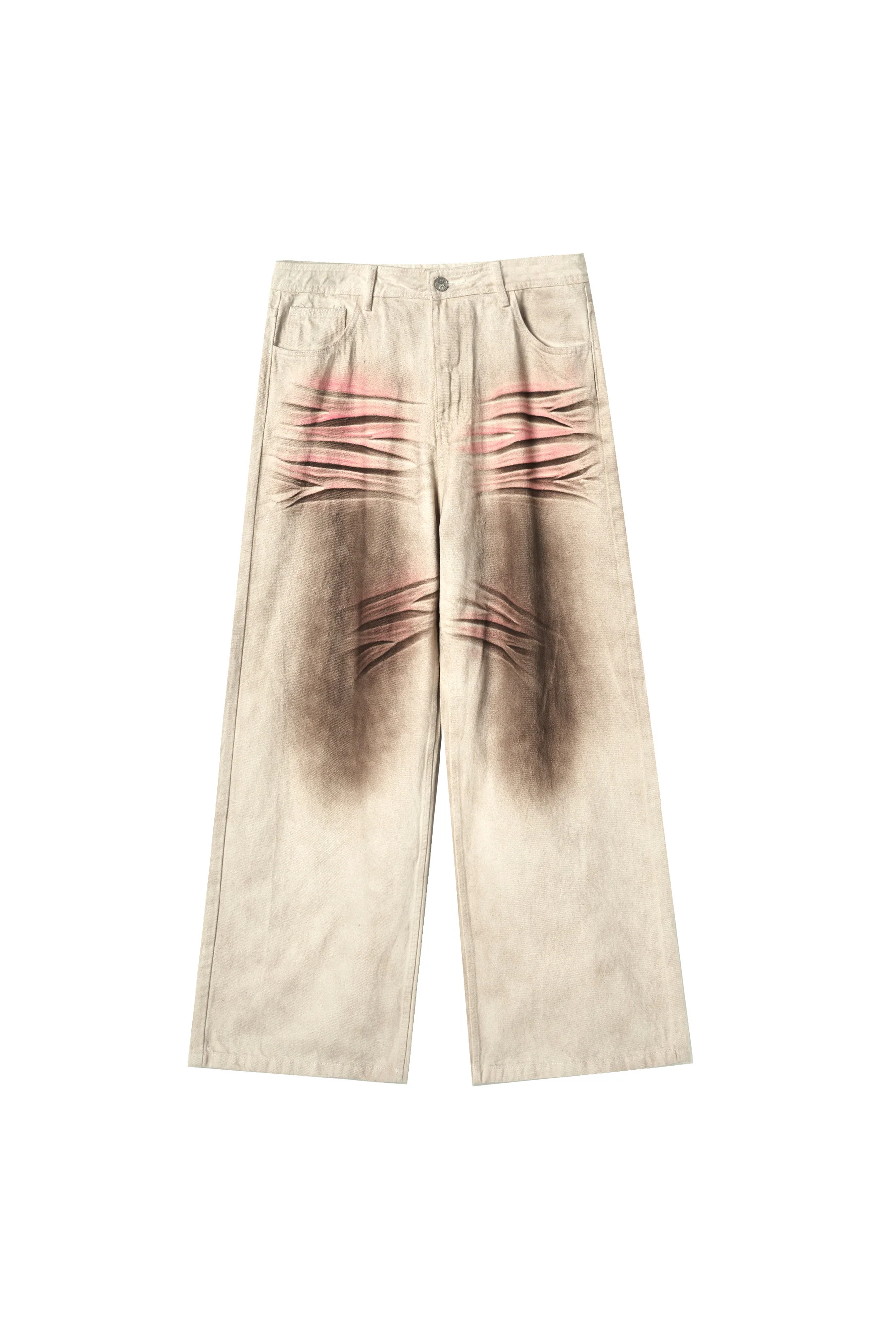 JHYQ RETRO DIRTY DYED JEANS - Image 7