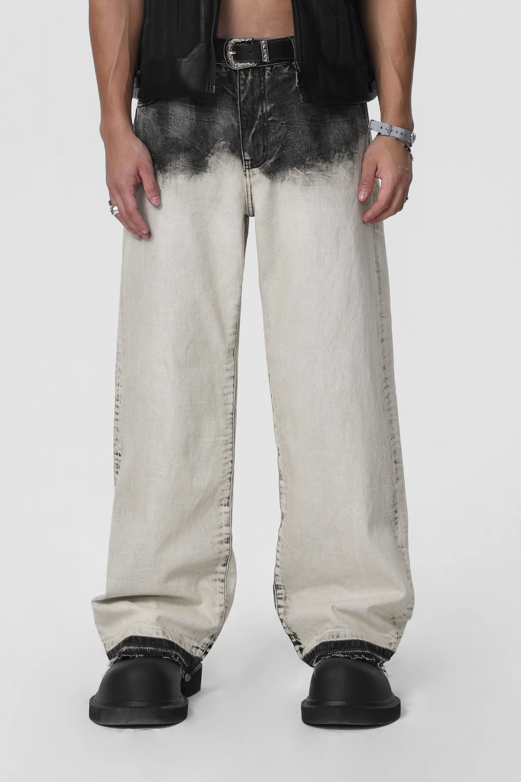 JHYQ TIE-DYE DENIM PANTS - Image 2