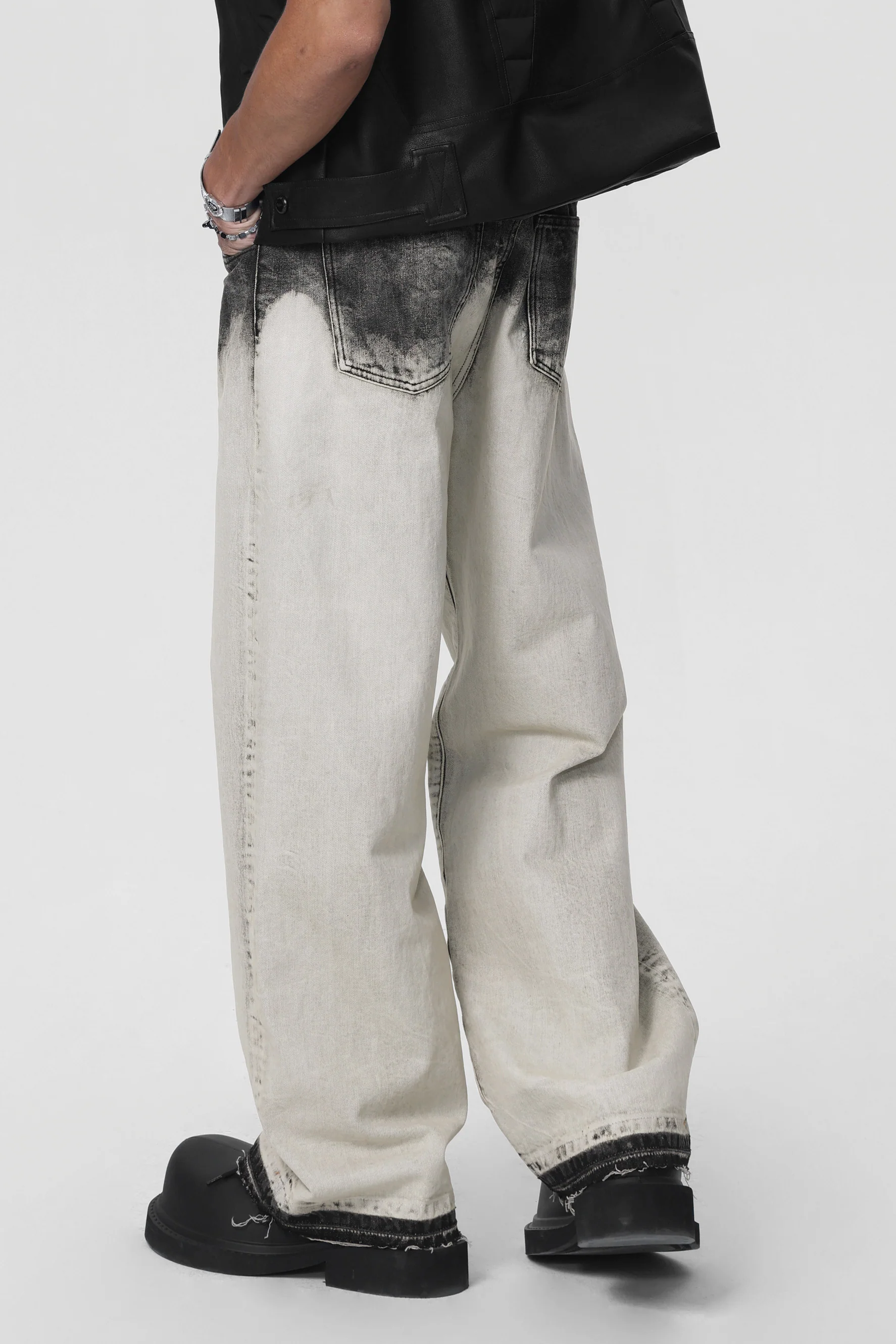 JHYQ TIE-DYE DENIM PANTS - Image 3