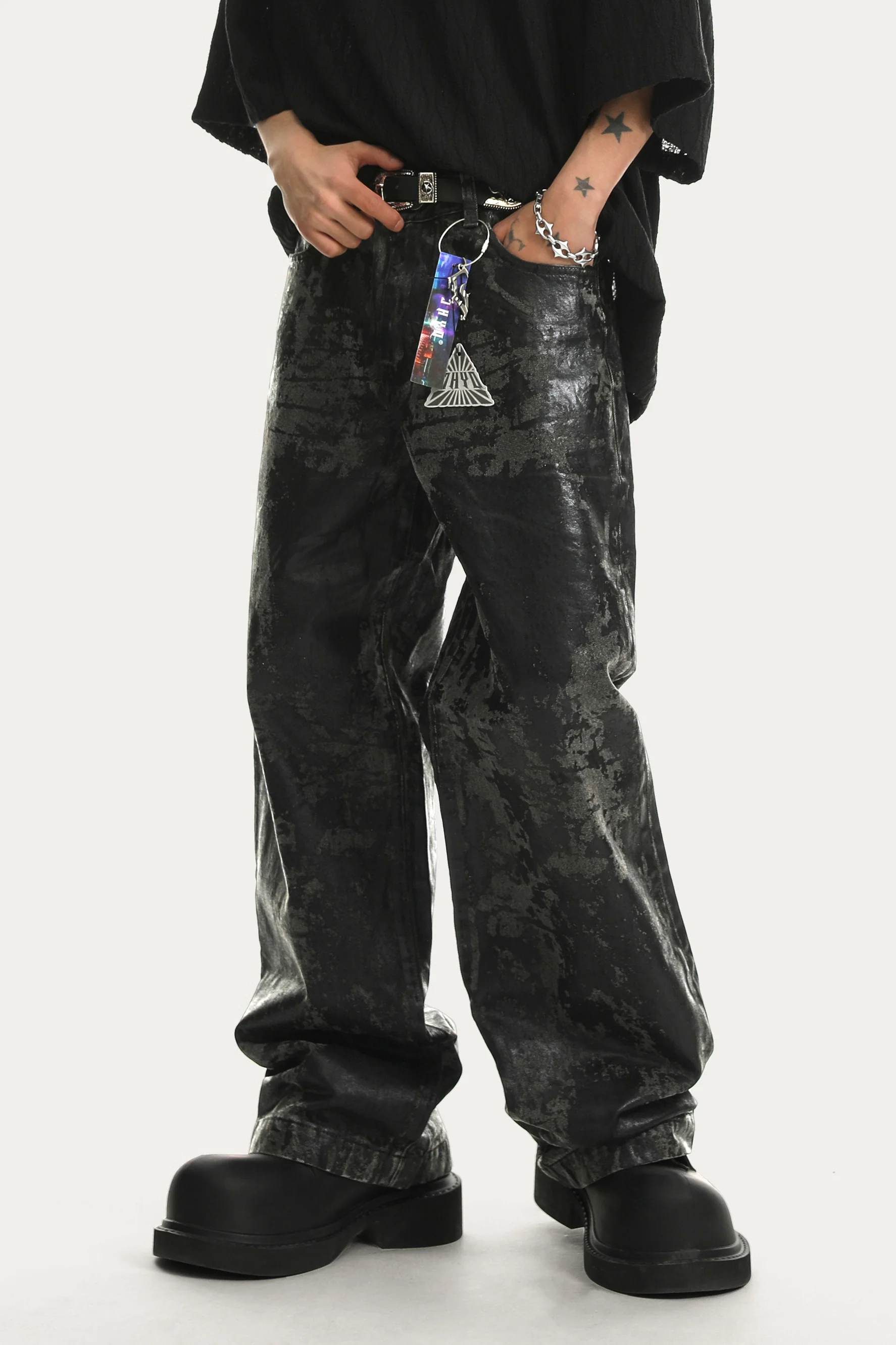JHYQ WAX TIE-DYE PANTS