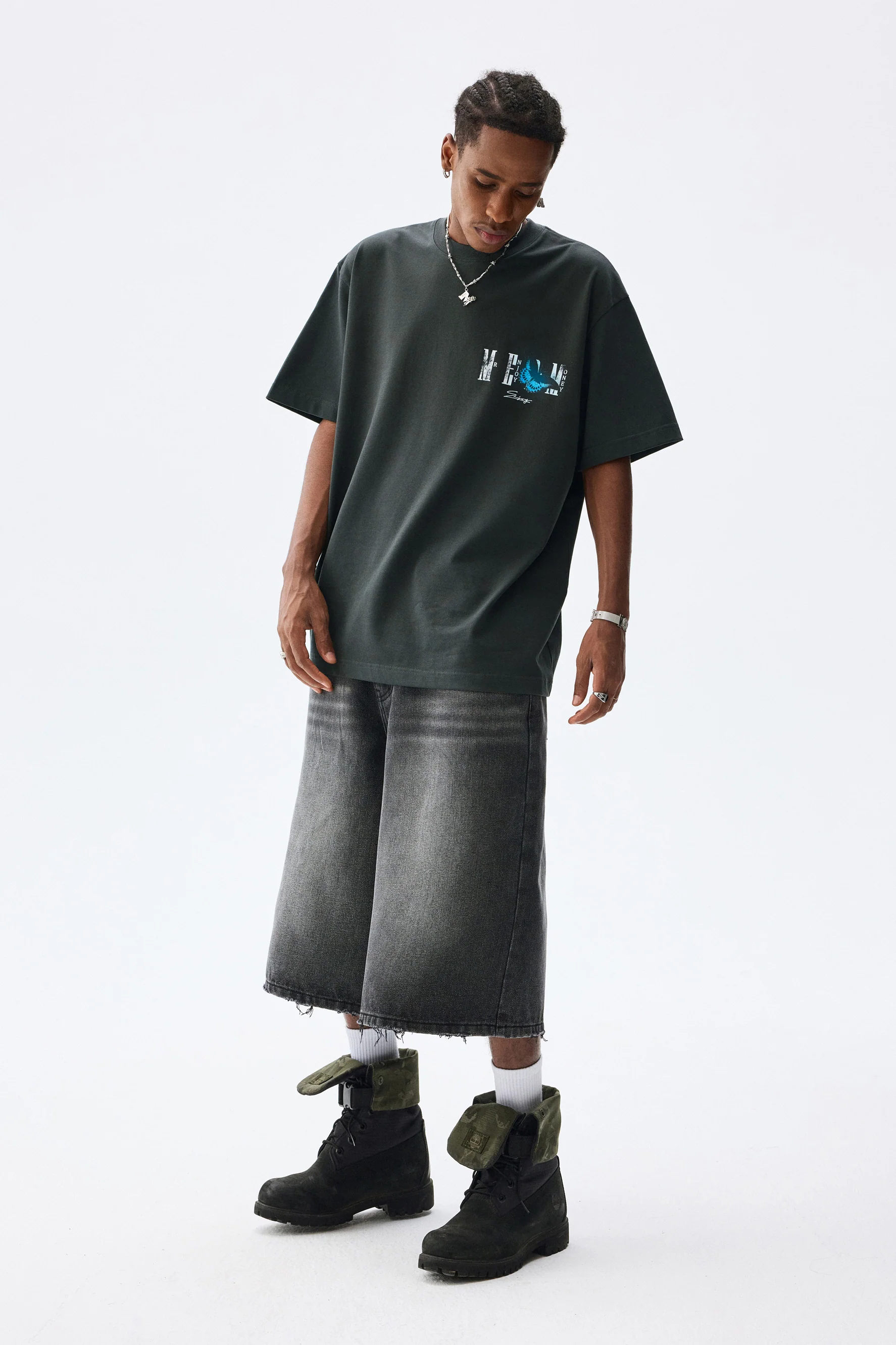 MEDM BUTTERFLY WASHED T-SHIRT - Image 3