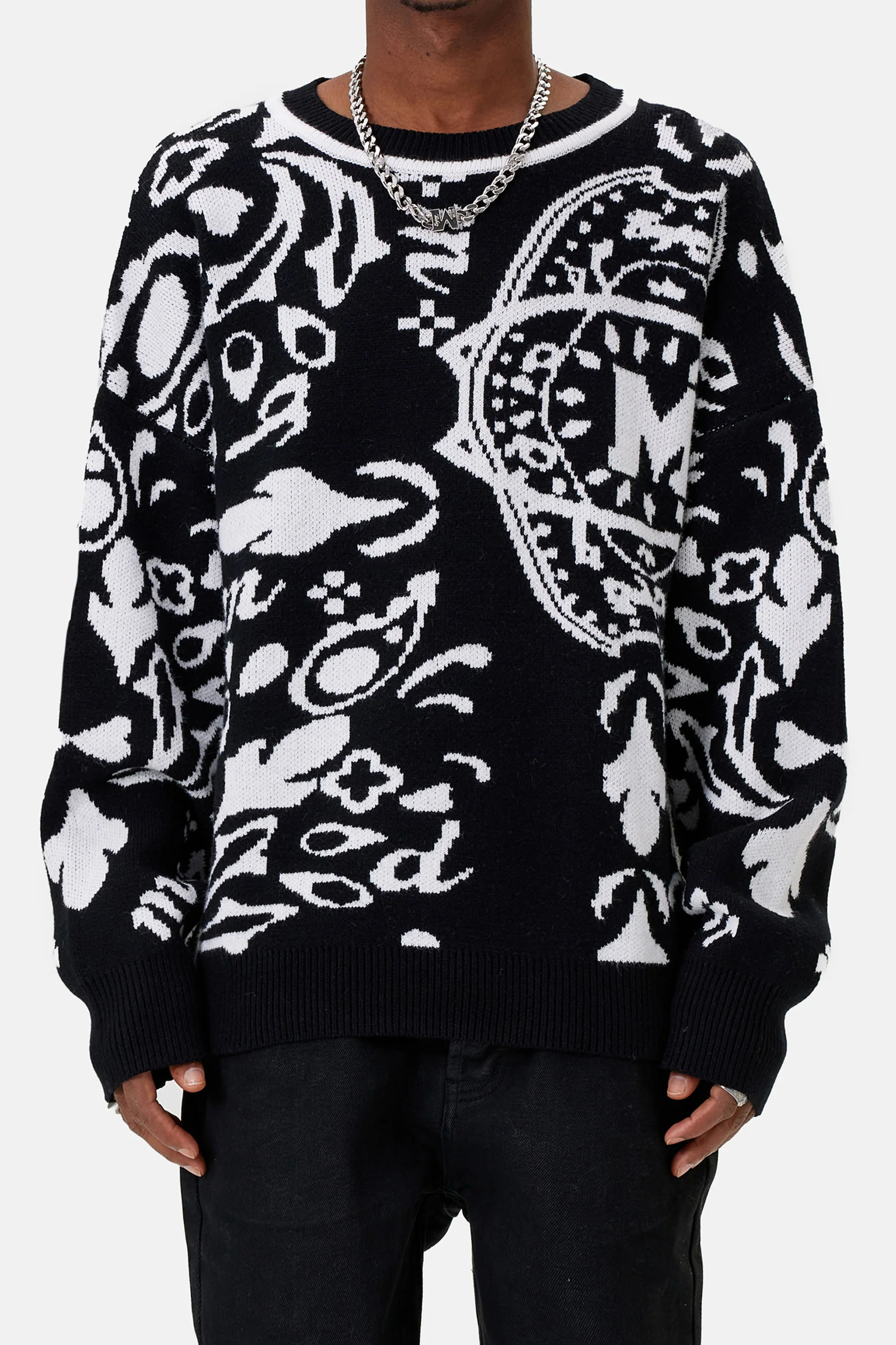 MEDM CASHEW FLOWER SWEATER