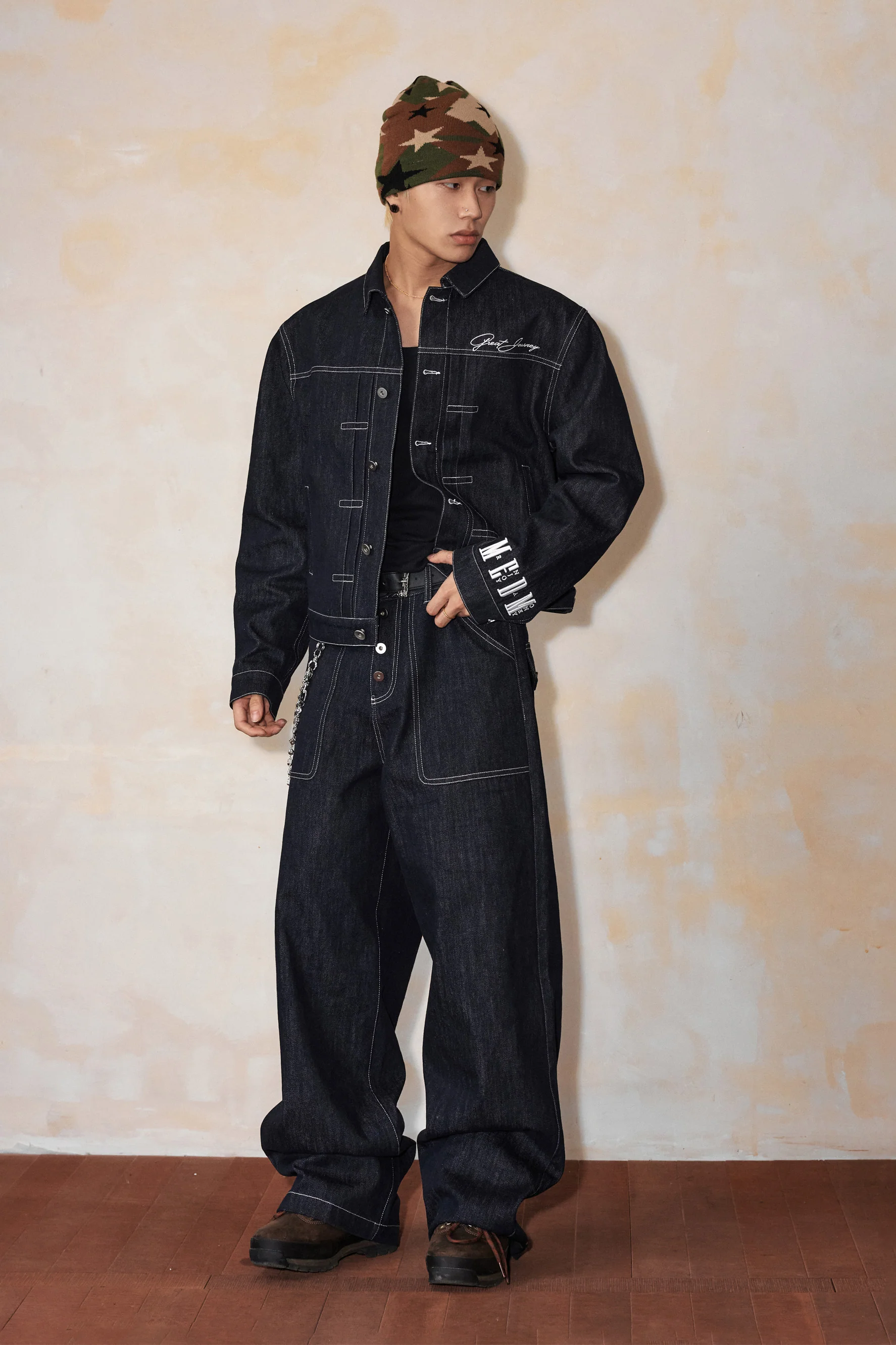 MEDM CONTRAST STITCH JEANS - Image 2