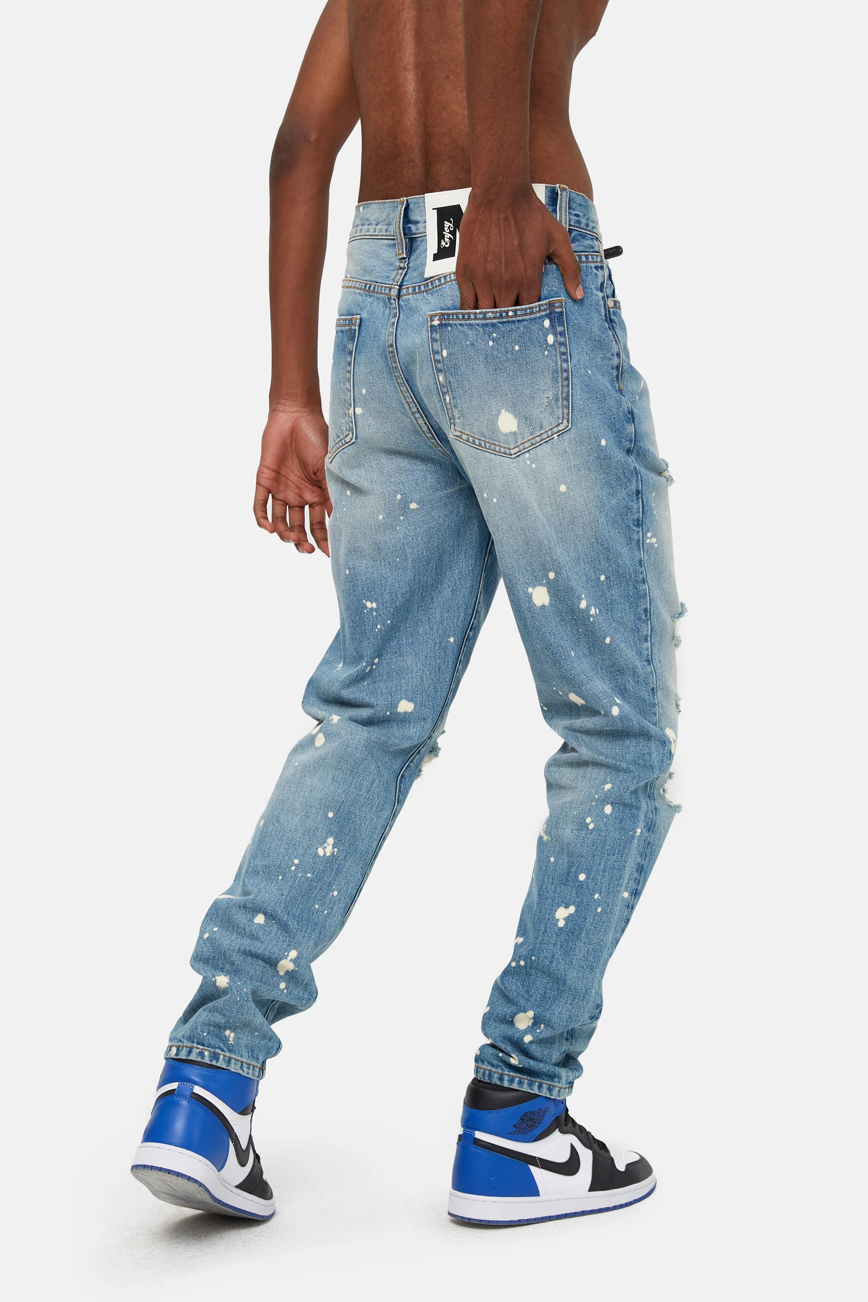 MEDM DISTRESSED DENIM PANTS - Image 4