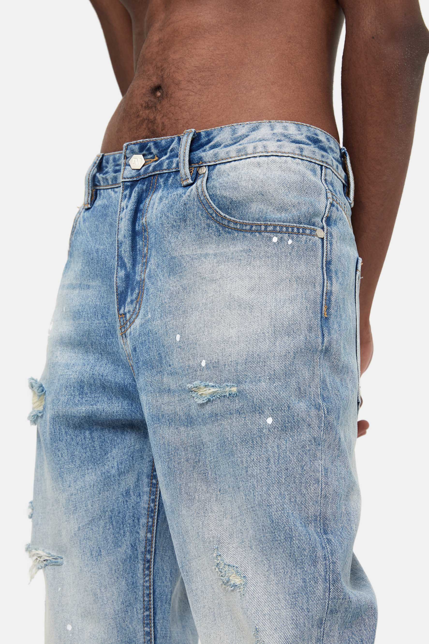 MEDM DISTRESSED DENIM PANTS - Image 3