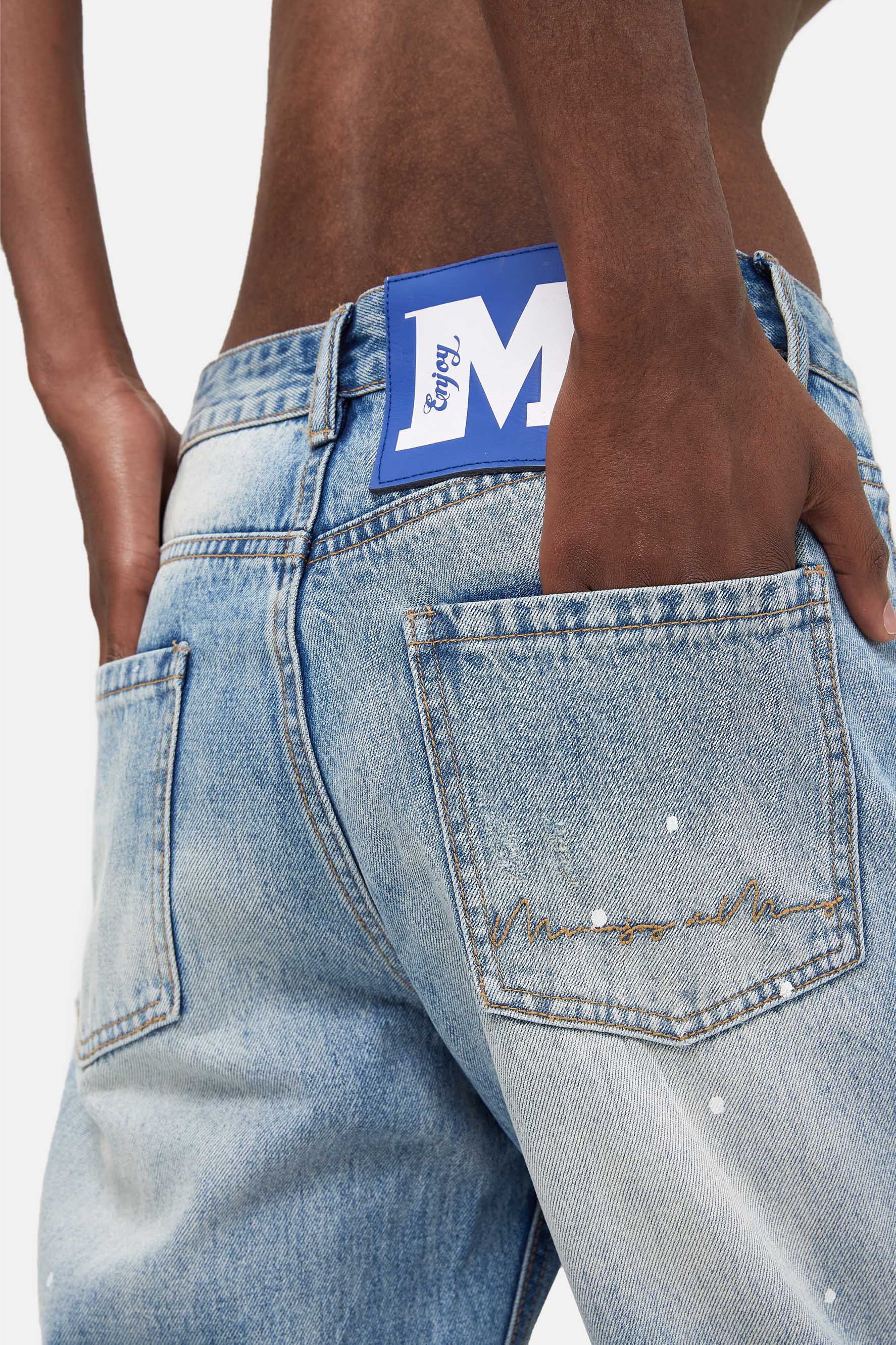 MEDM DISTRESSED DENIM PANTS - Image 5