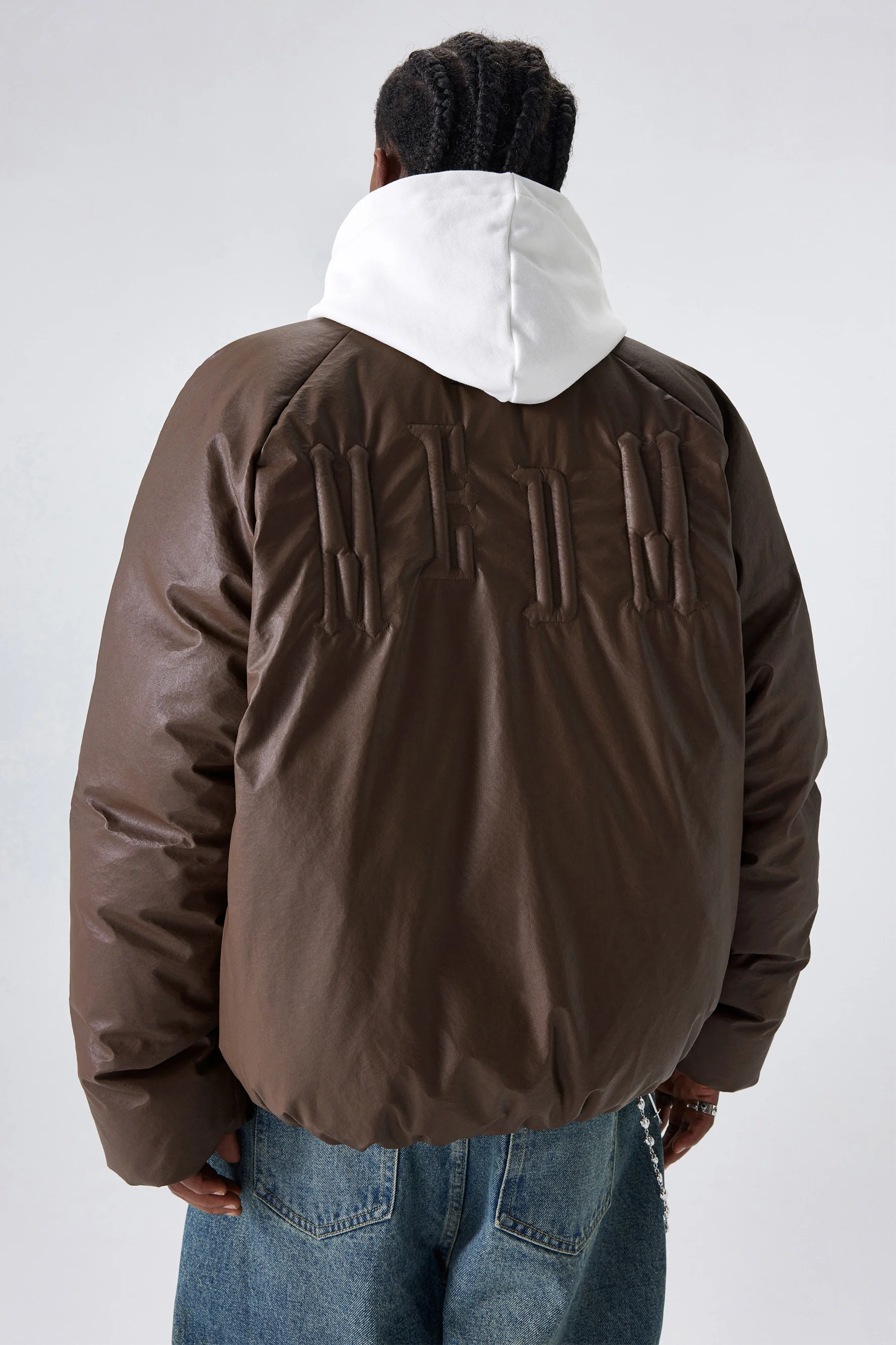 MEDM EMBOSSED LEATHER DOWN JACKET - Image 5