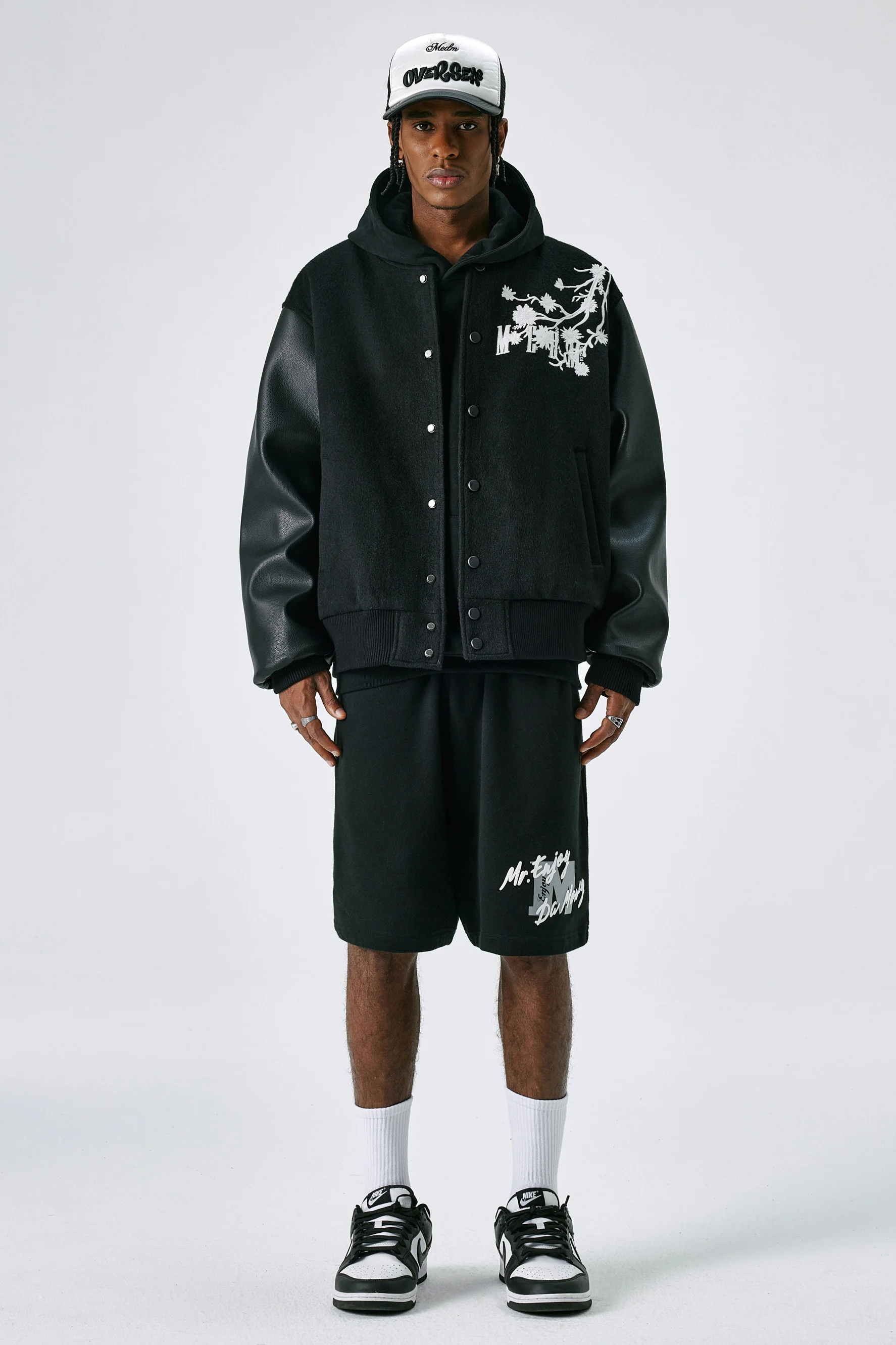 MEDM EMBROIDERED DAISY VARSITY JACKET - Image 4