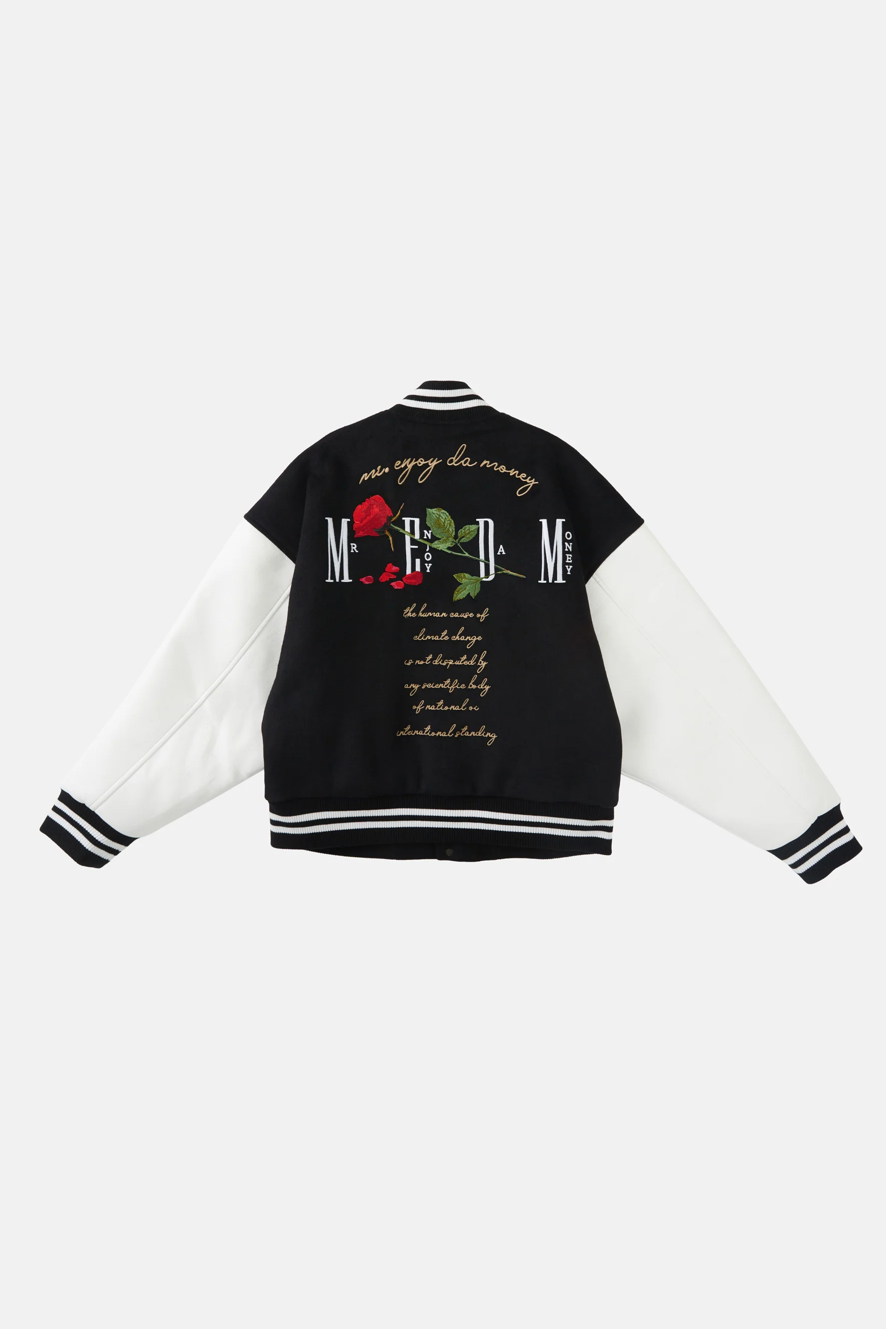 MEDM EMBROIDERED ROSE BASEBALL JACKET - Image 6