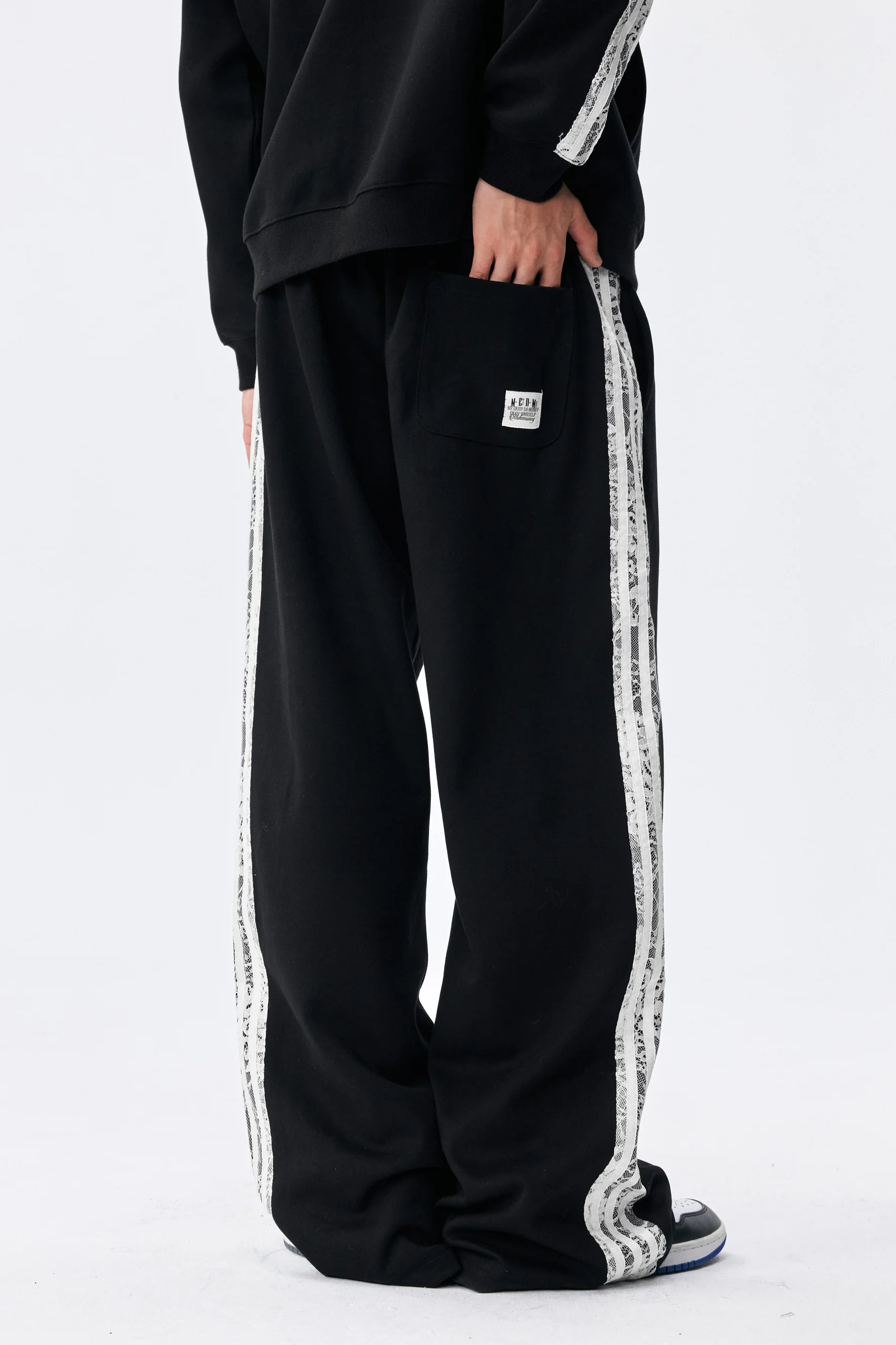MEDM LACE SPLICING TRACK PANTS - Image 2