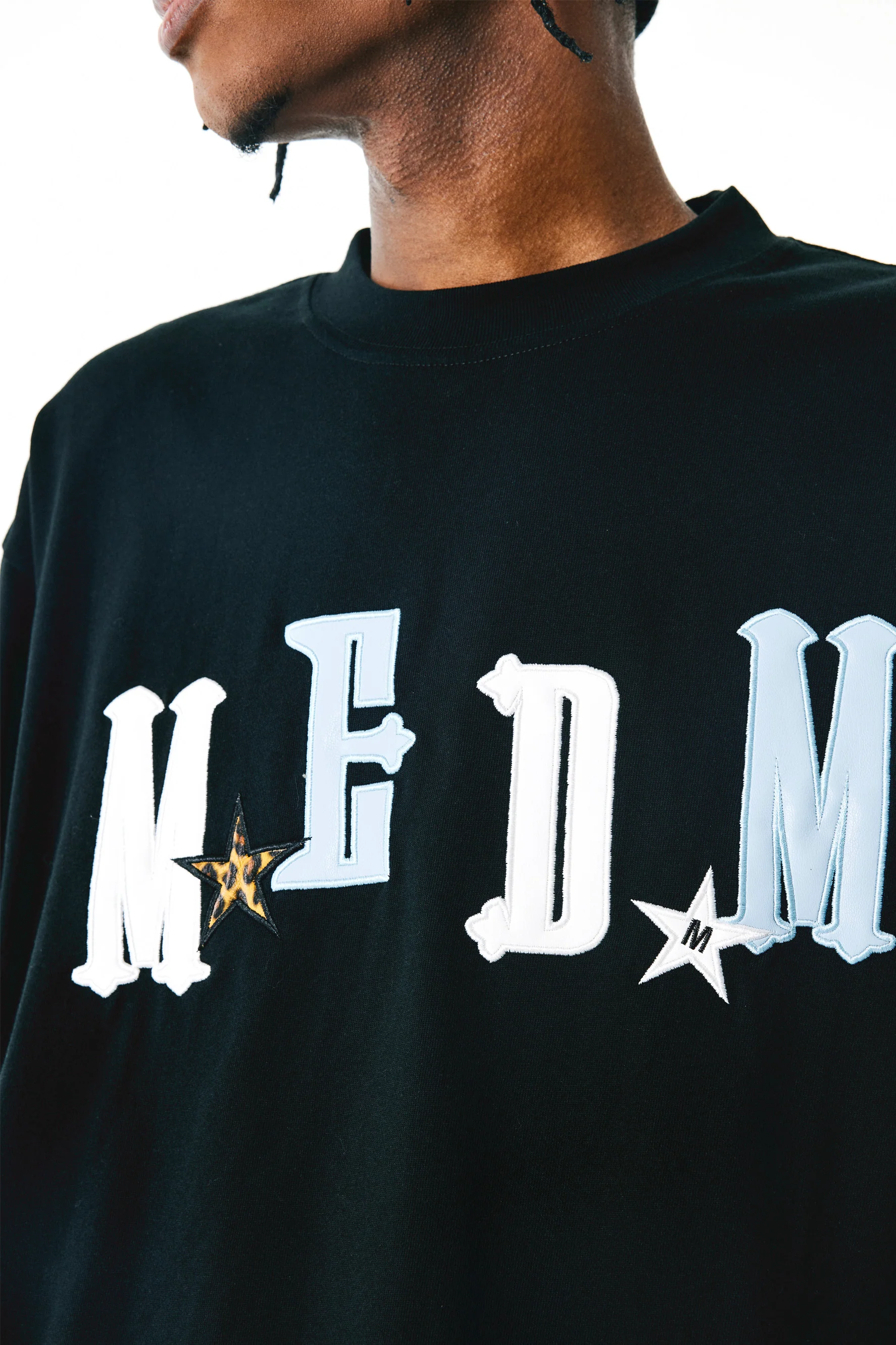 MEDM LEATHER EMBROIDERED LOGO T-SHIRT - Image 5