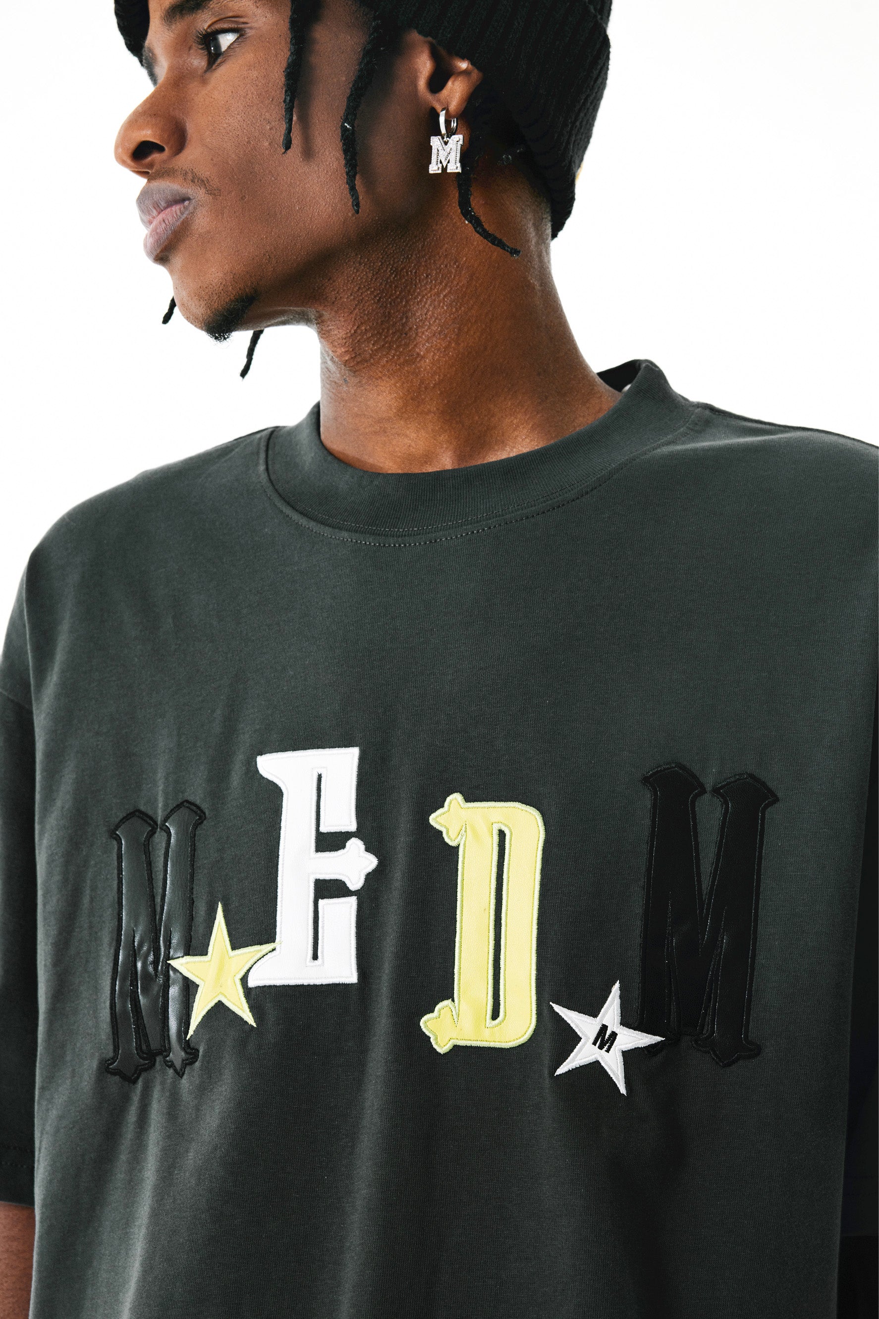 MEDM LEATHER EMBROIDERED LOGO T-SHIRT - Image 8