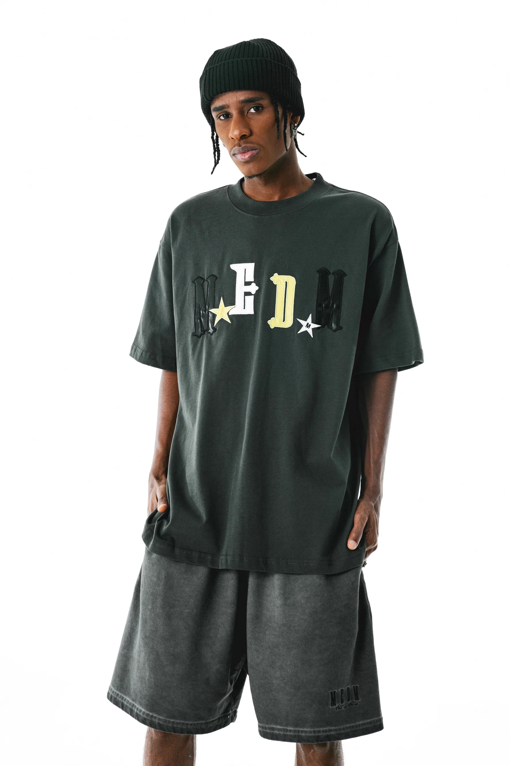 MEDM LEATHER EMBROIDERED LOGO T-SHIRT - Image 9