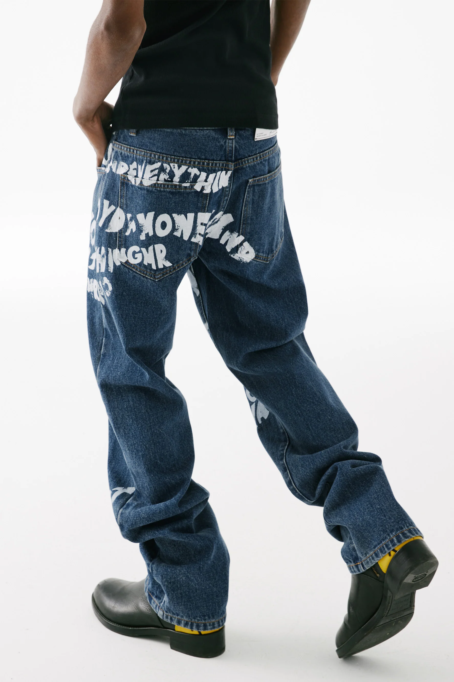 MEDM LOGO PATTERN JEANS - Image 2
