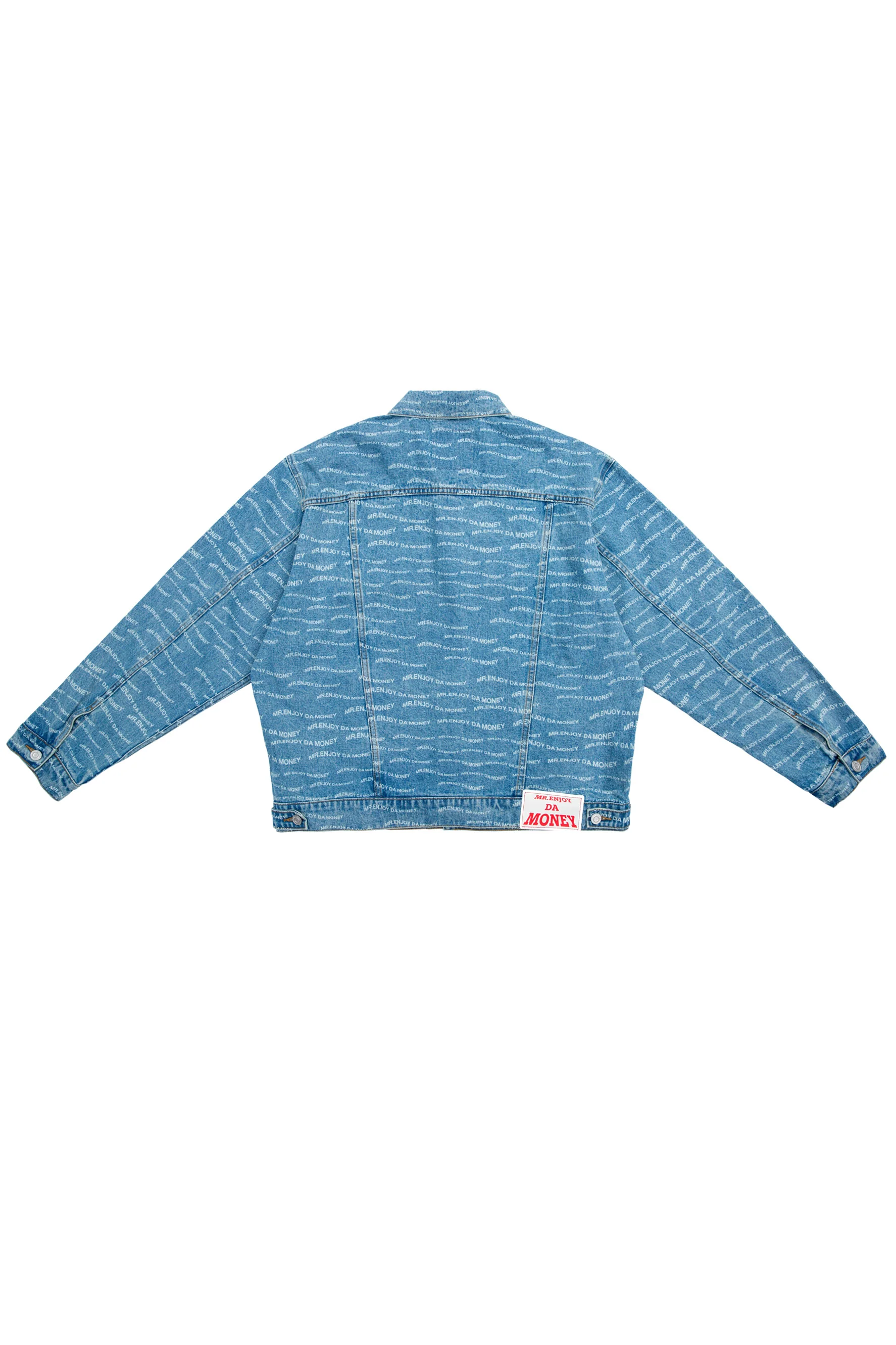 MEDM LOGO PATTERN PRINT BLUE DENIM JACKET - Image 4