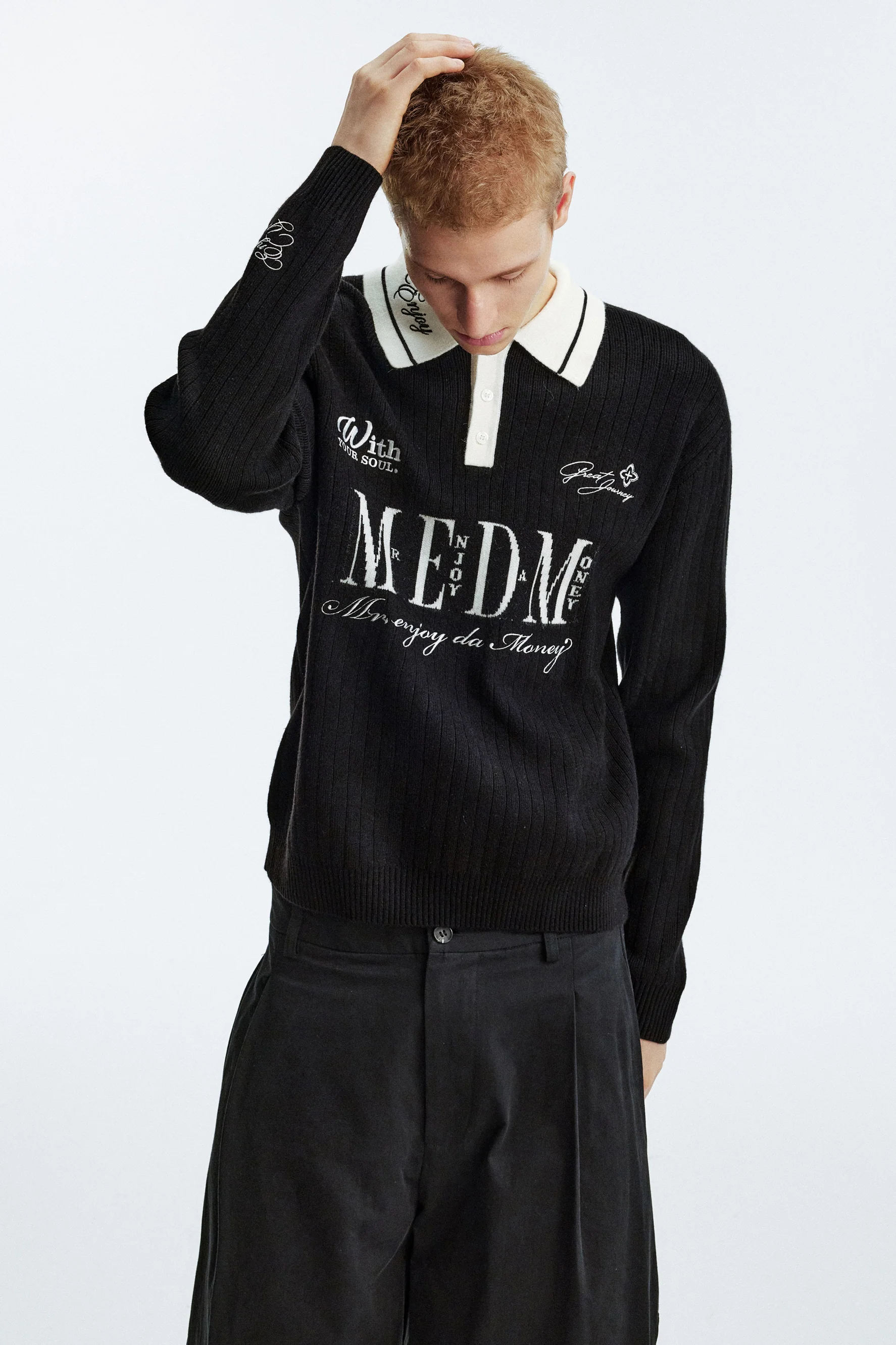 MEDM LONG-SLEEVE POLO SHIRT