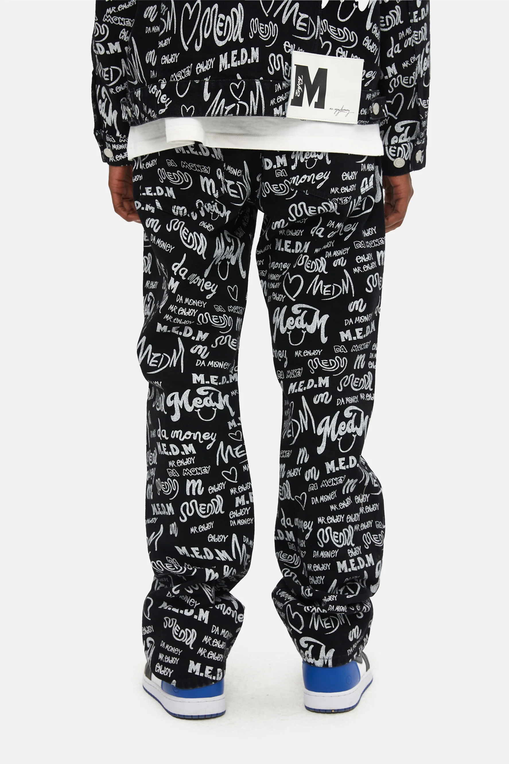 MEDM PATTERN PRINT DENIM PANTS - Image 5