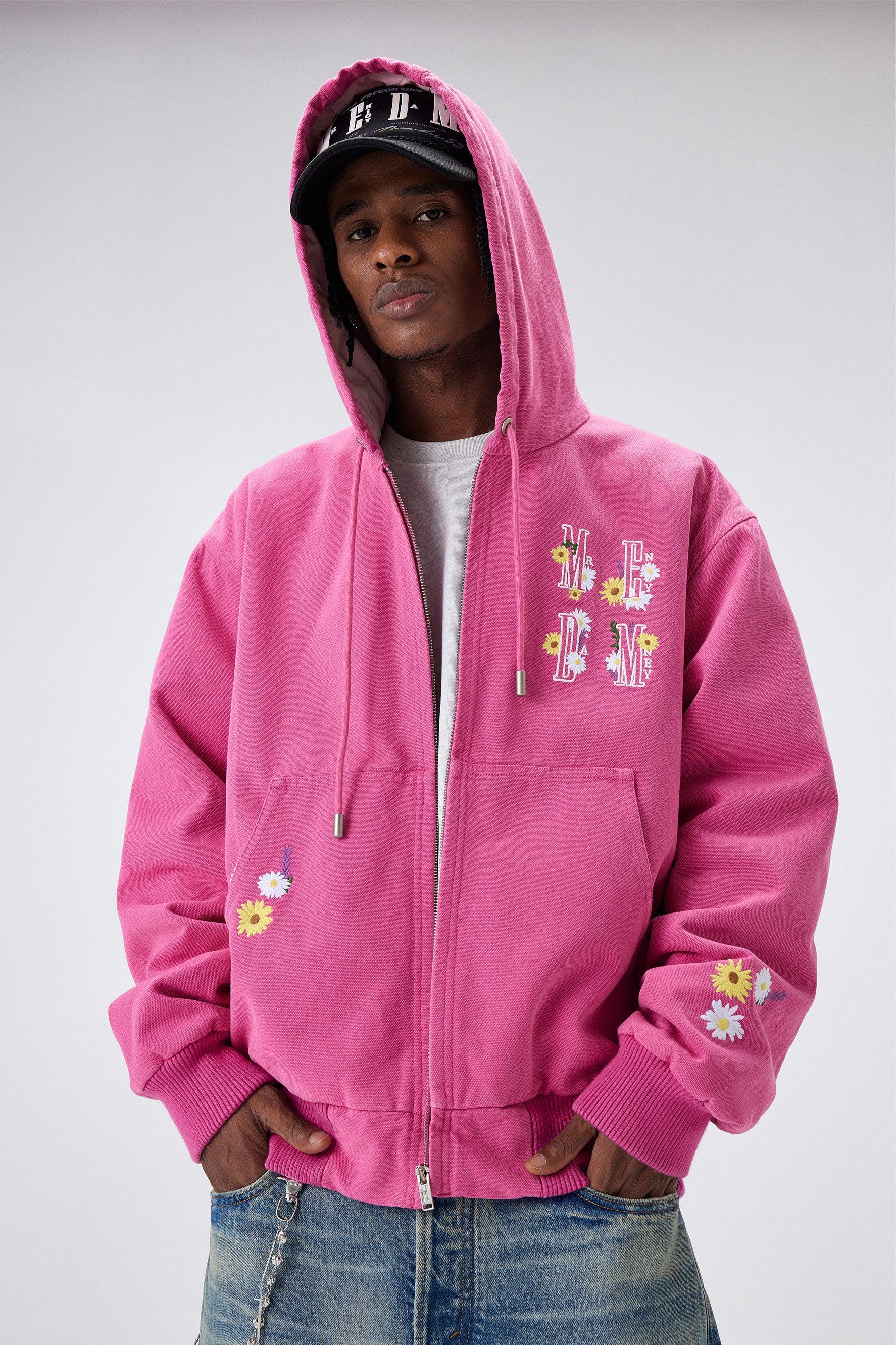 MEDM QUILTED ZIPPER HOODIE