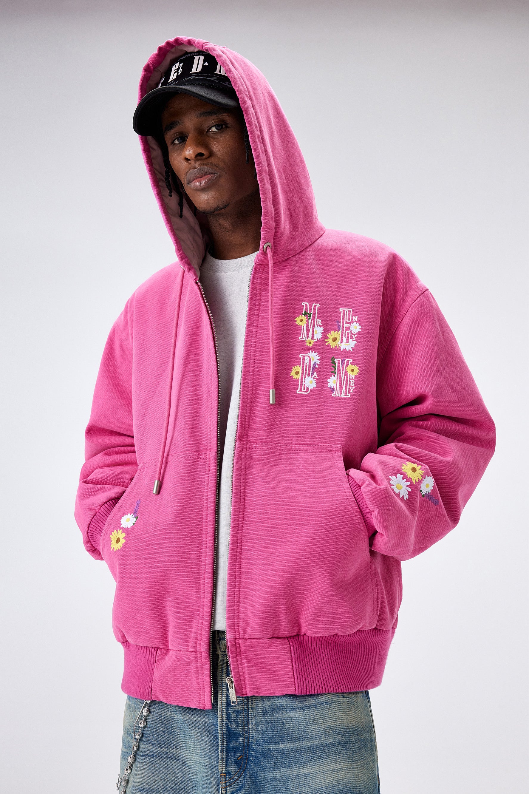 MEDM QUILTED ZIPPER HOODIE - Image 2