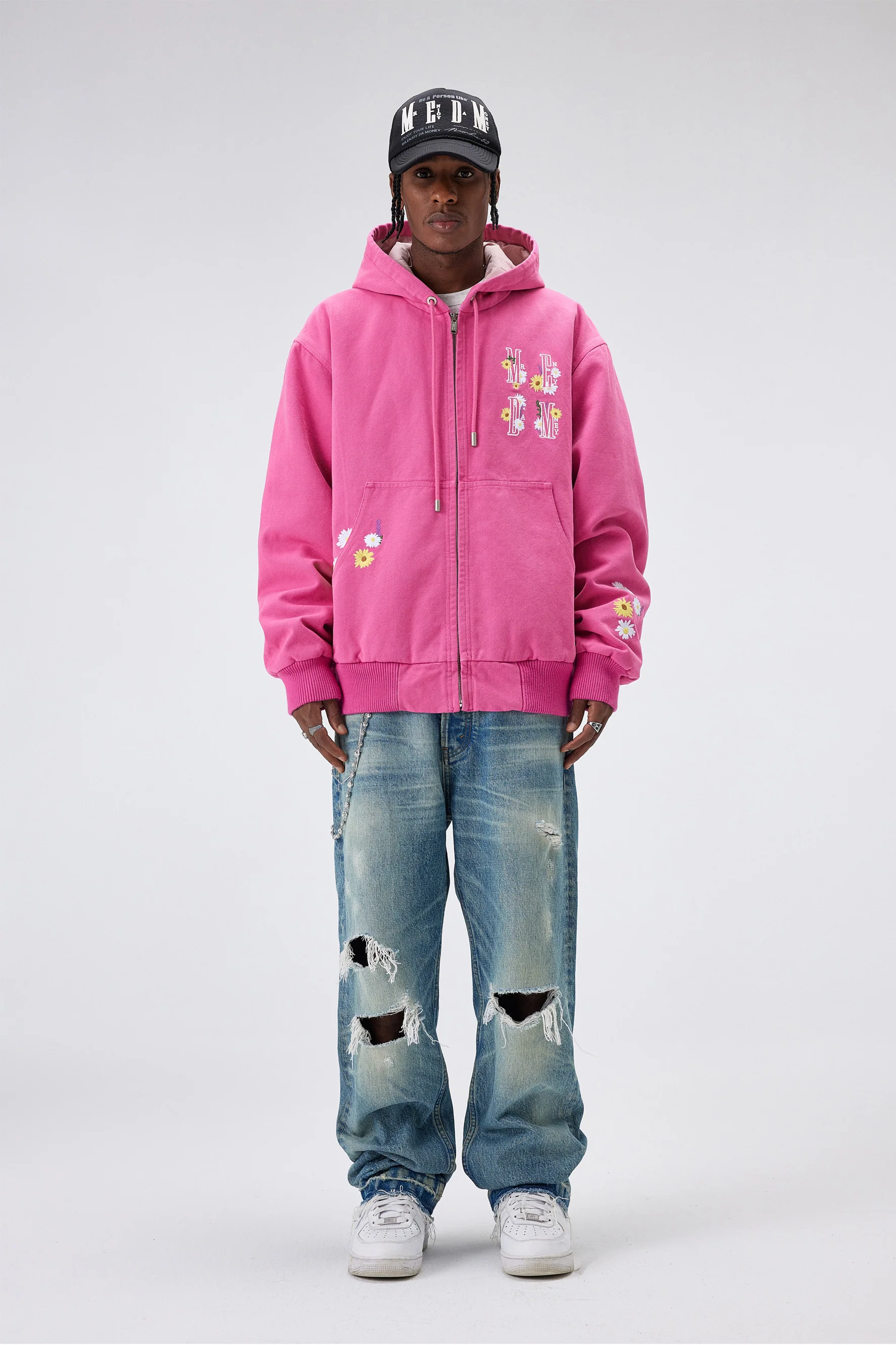 MEDM QUILTED ZIPPER HOODIE - Image 4