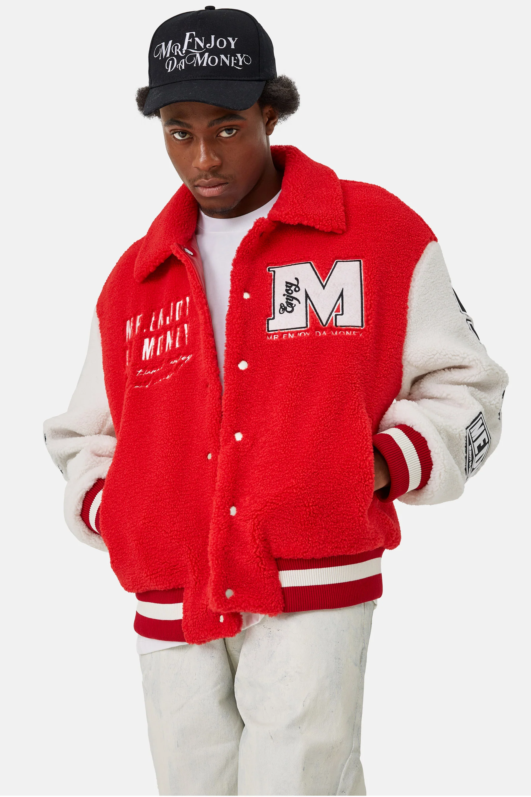 MEDM SHERPA BASEBALL JACKET