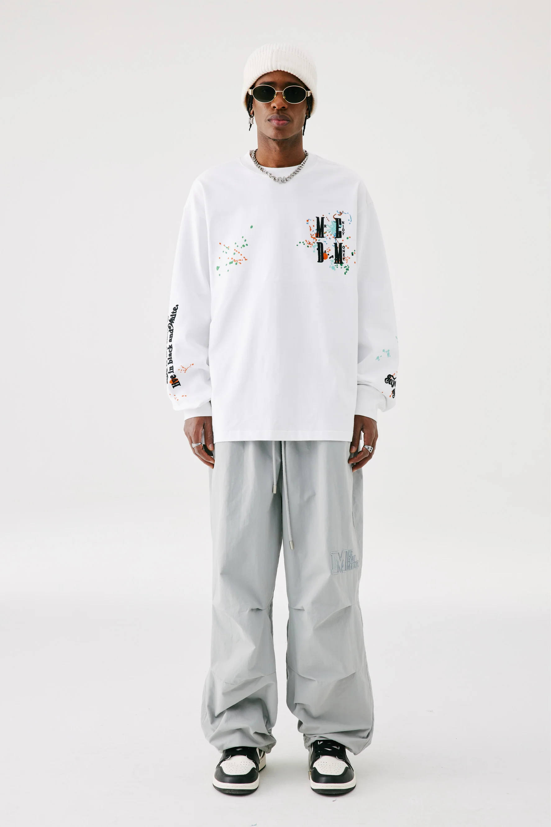 MEDM SPLASH INK LONG SLEEVE T-SHIRT - Image 3