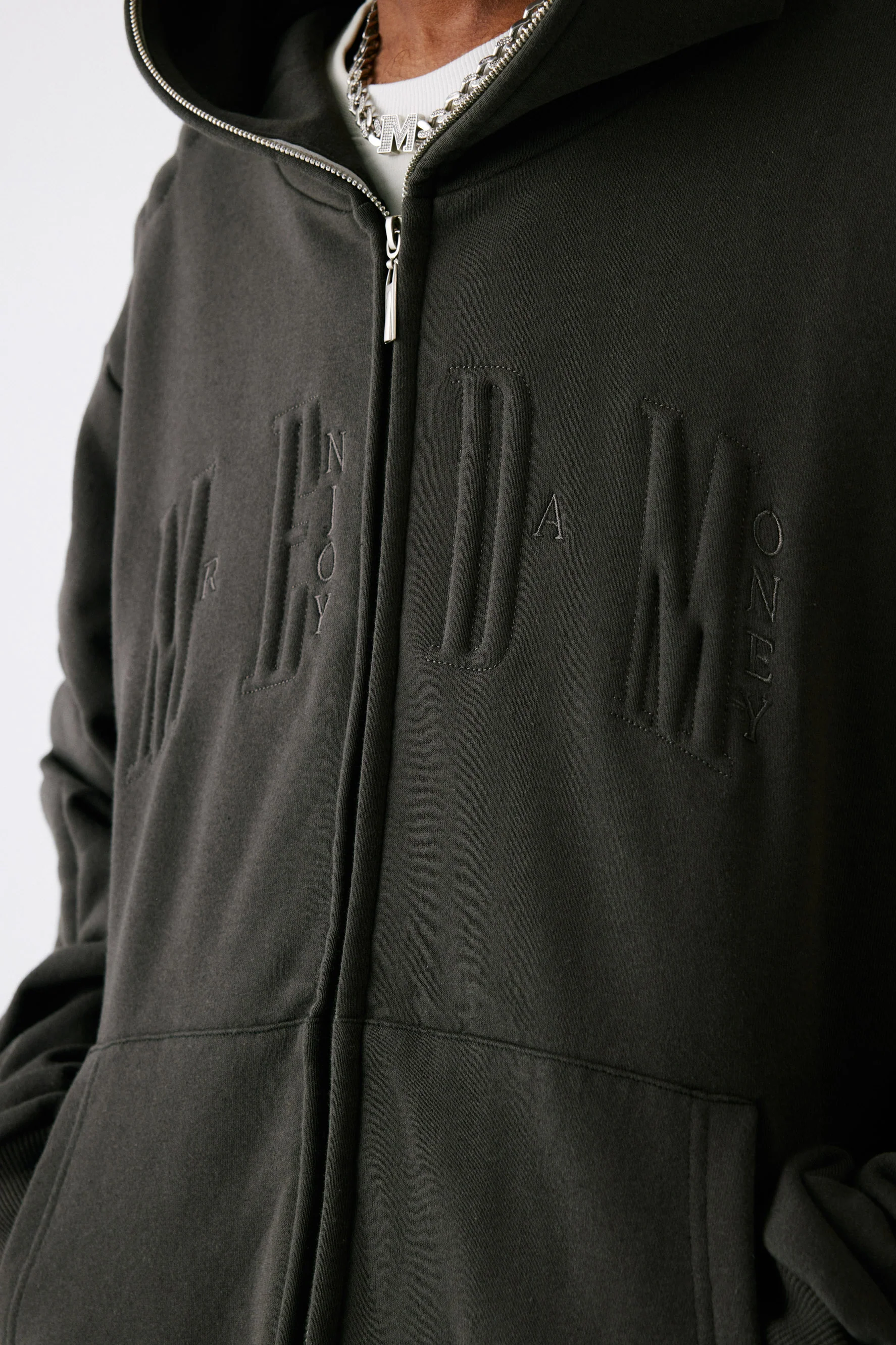 MEDM THREE DIMENSIONAL ZIP-UP HOODIE - Image 3