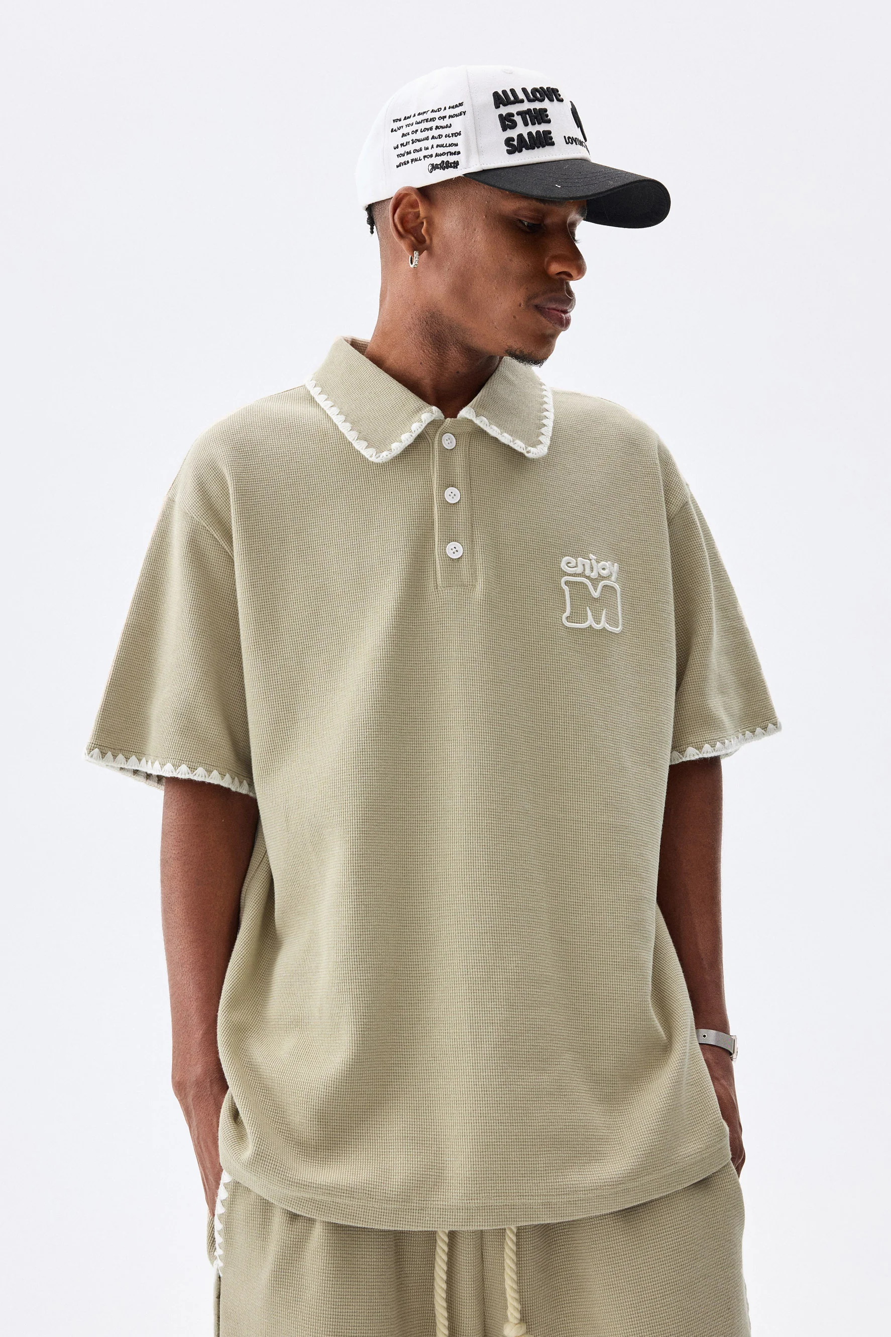 MEDM WAFFLE POLO SHIRT - Image 2