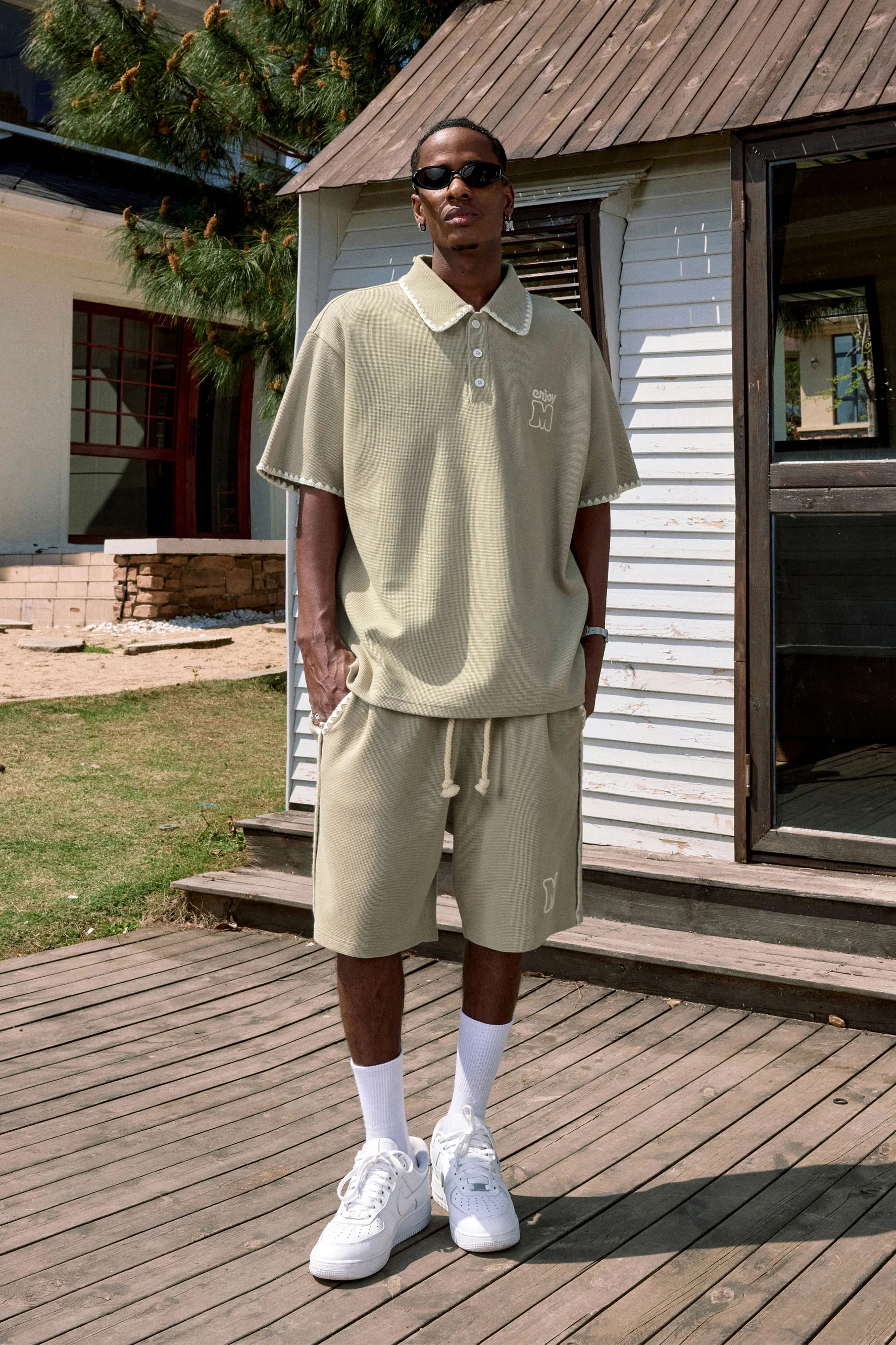 MEDM WAFFLE POLO SHIRT - Image 3