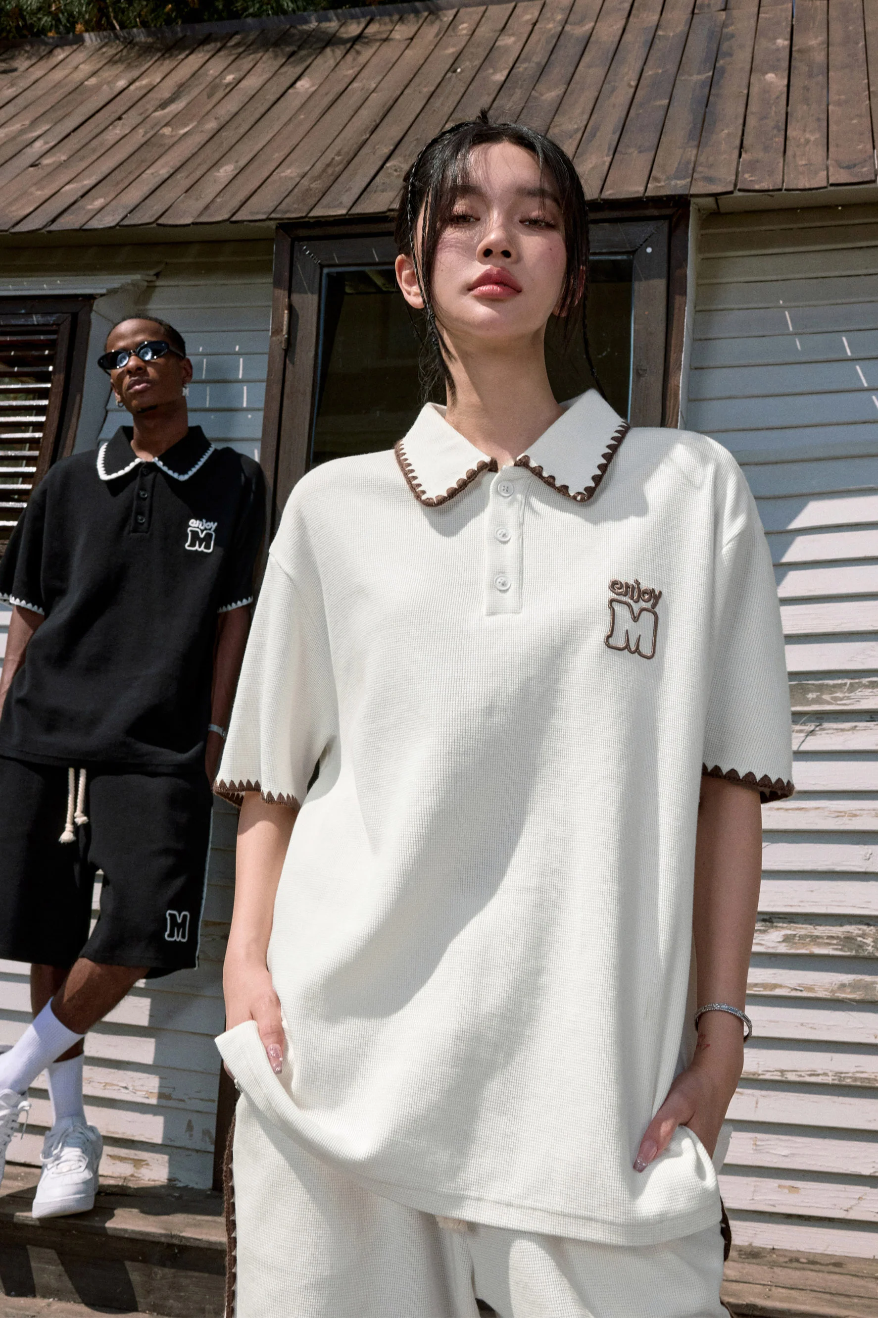 MEDM WAFFLE POLO SHIRT - Image 2
