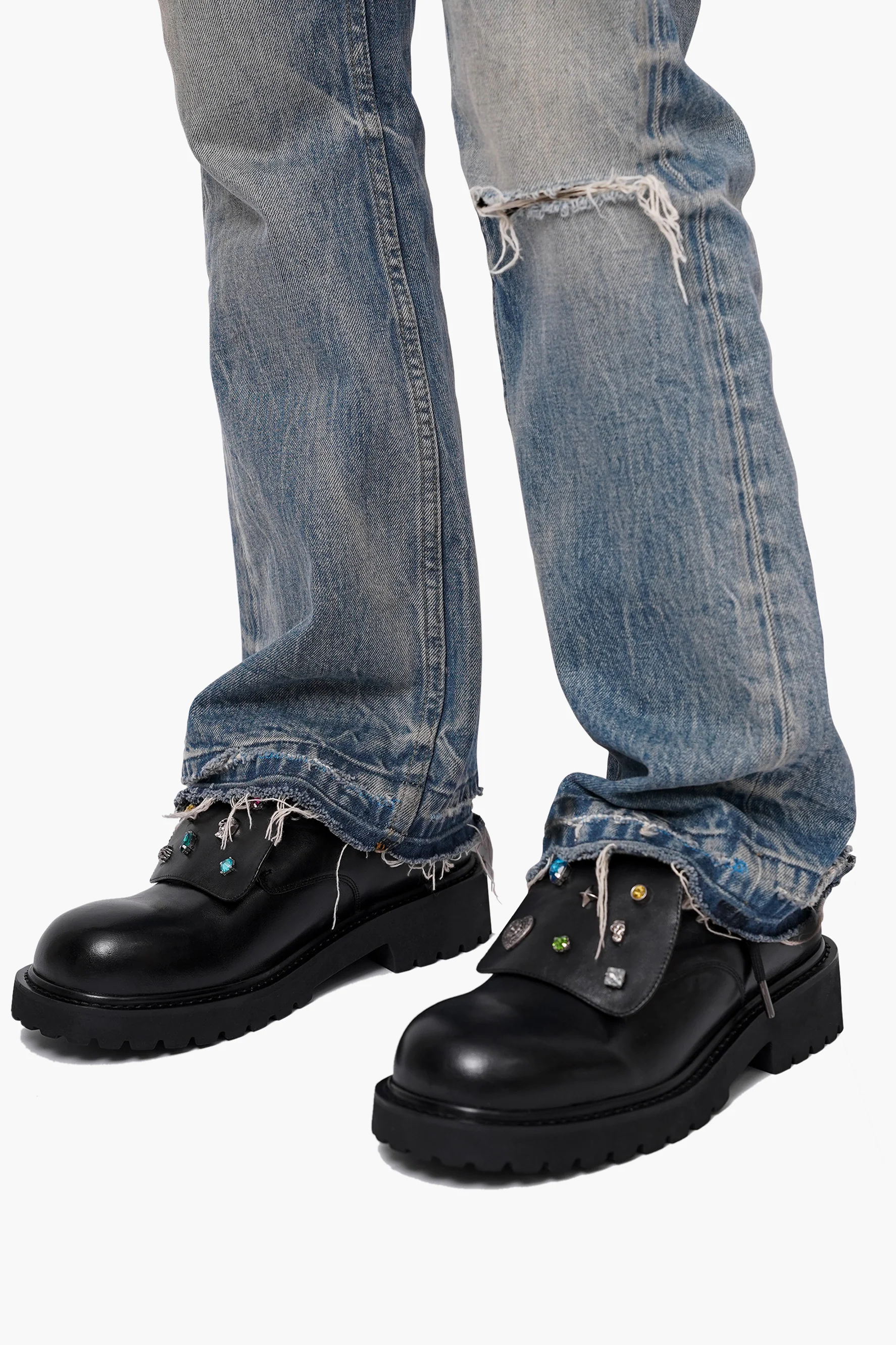 SOL TONGUE LEATHER DERBY SHOES - Image 8