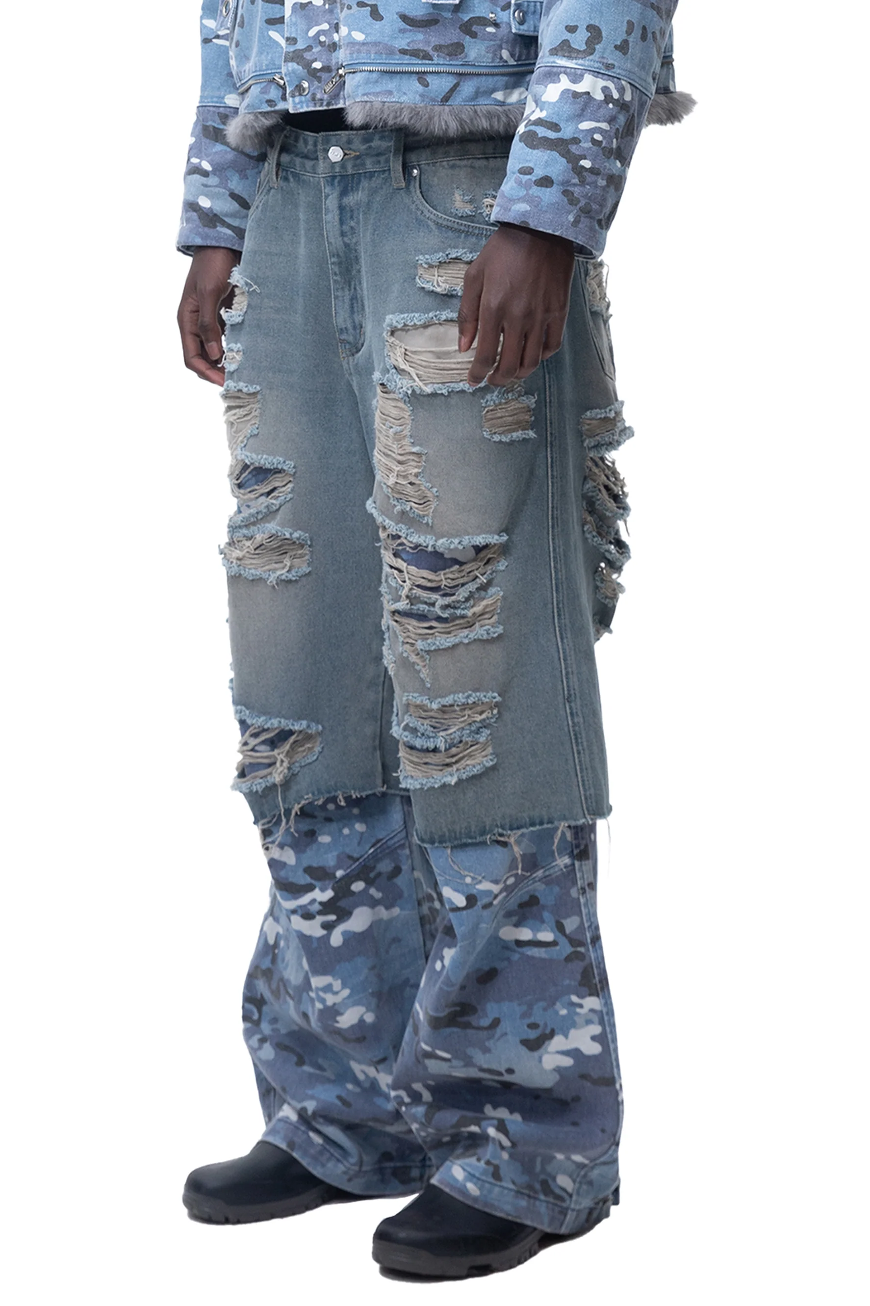 TBHNP BLUE CAMO LAYERED PANTS - Image 2