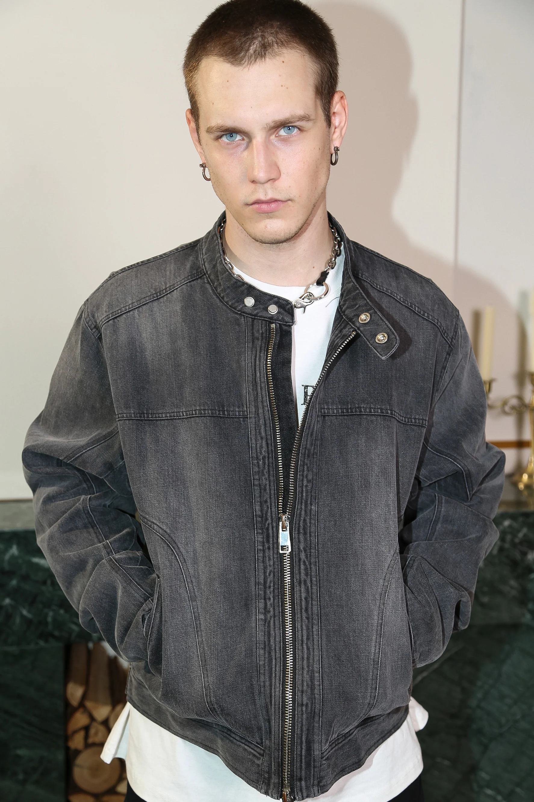 TRECLUB DENIM BIKER JACKET - Image 3