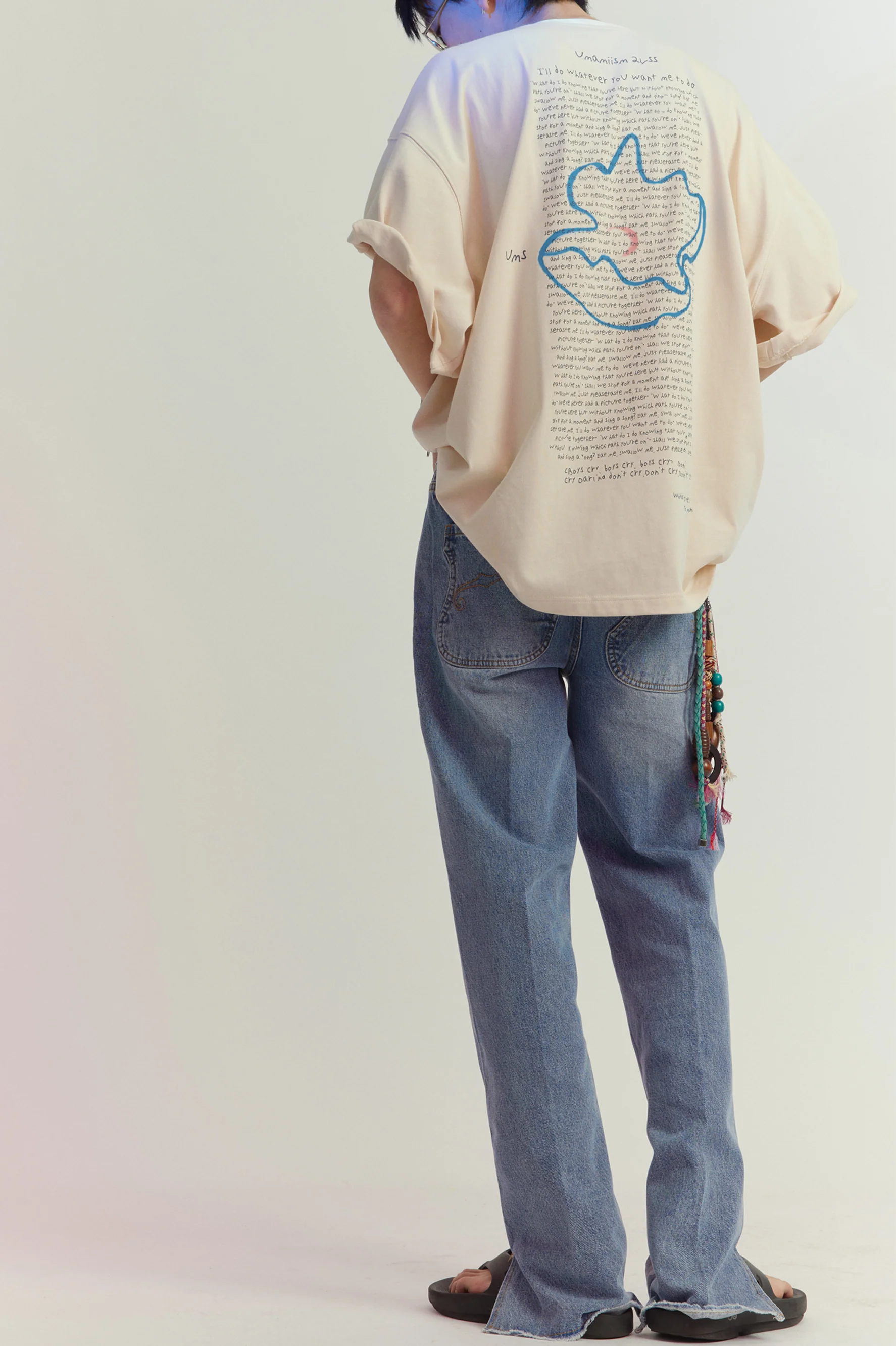 UMAMIISM HAND PAINTED DENIM PANTS - Image 3