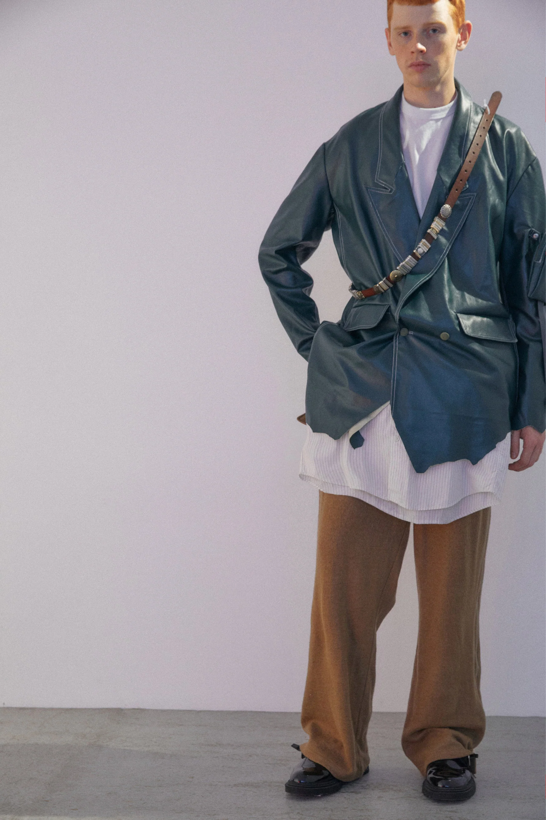 UMAMIISM LONG SLEEVE LEATHER JACKET - Image 3