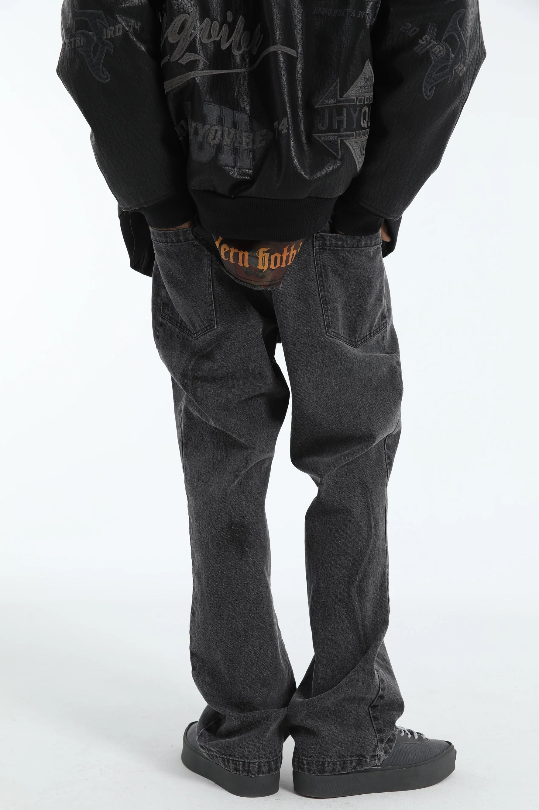 JHYQ WASHED EFFECT PANTS - Image 3
