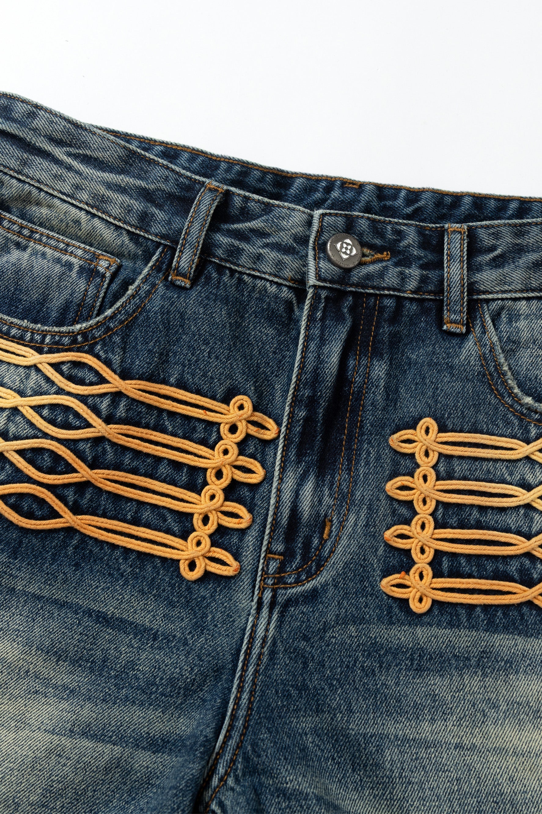 YADCREW COURT STYLE EMBROIDERY JEANS - Image 5