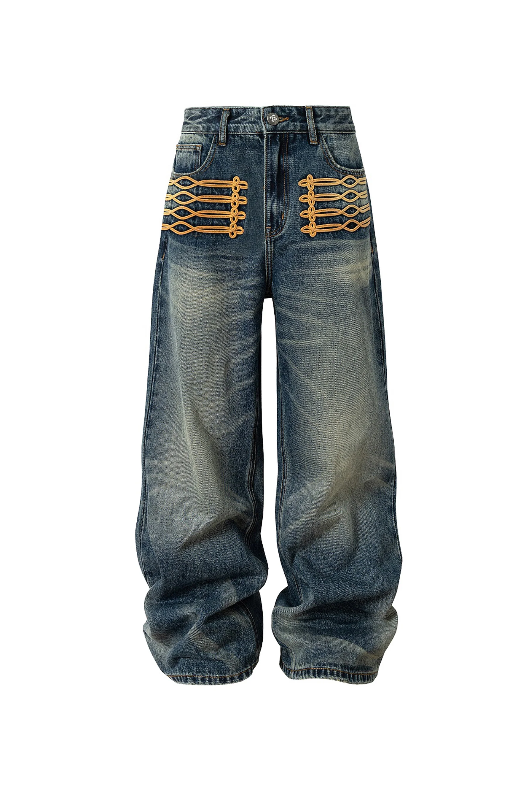 YADCREW COURT STYLE EMBROIDERY JEANS - Image 8