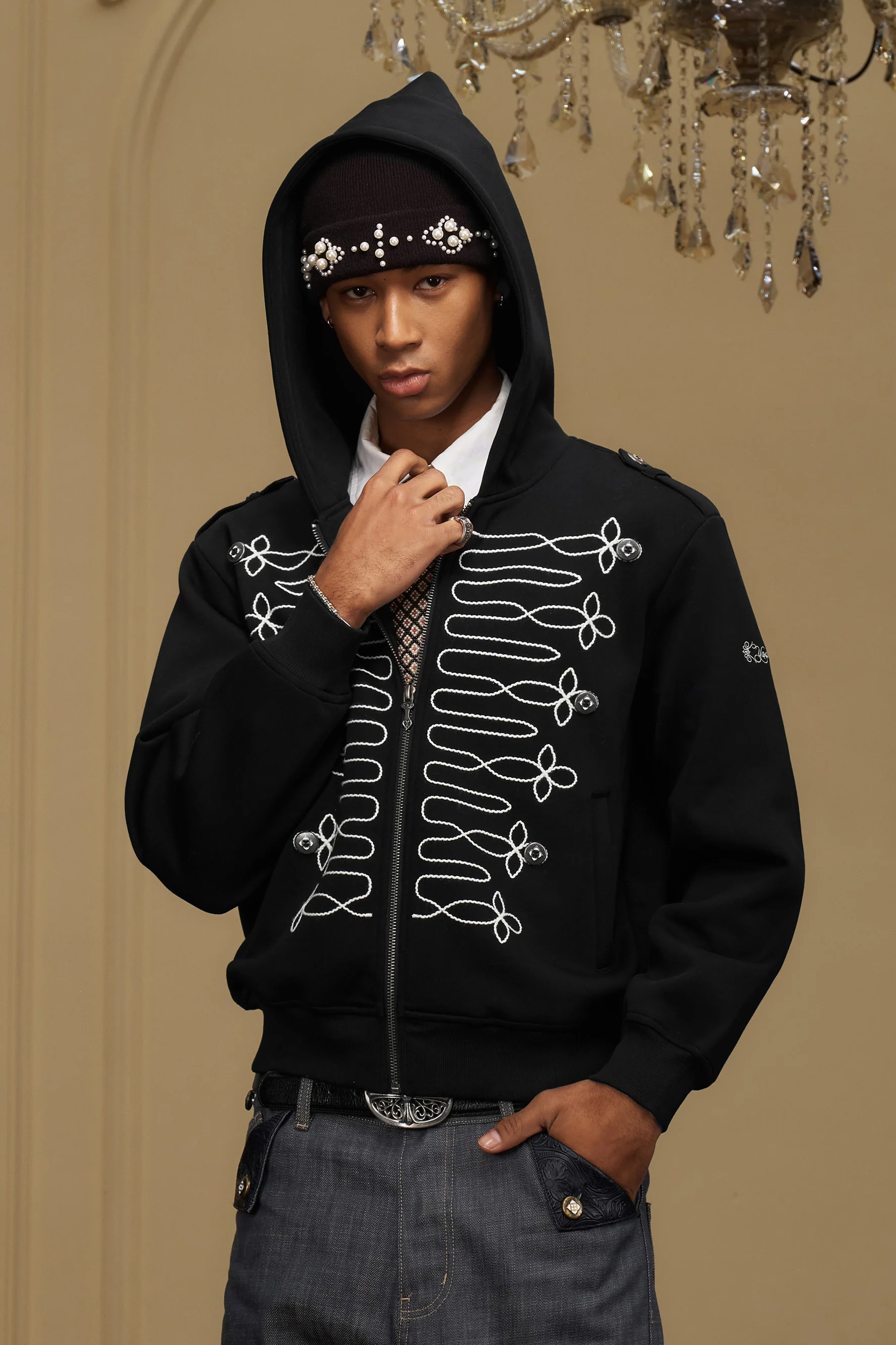 YADCREW COURT STYLE ROPE HOODIE